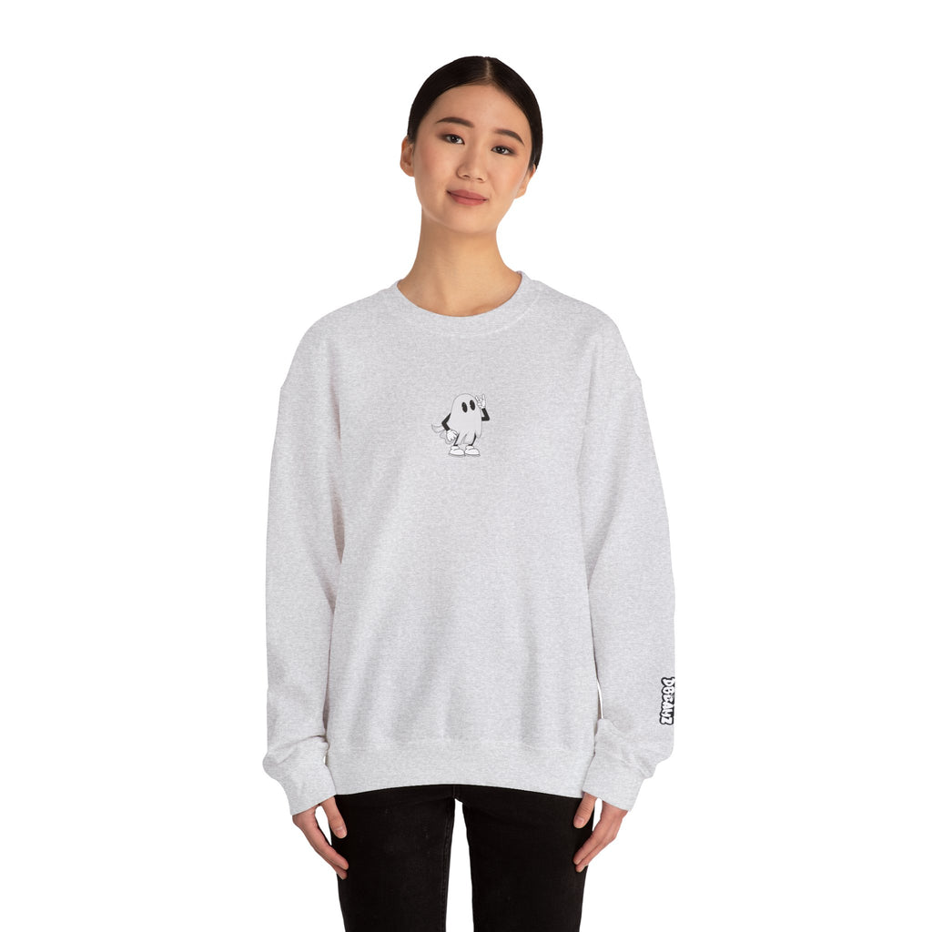 Wicked Cool Ghost Sweatshirt | Halloween Style, Cozy Crewneck, Unisex Fashion, Perfect Gift for Spooky Season, Trendy Streetwear