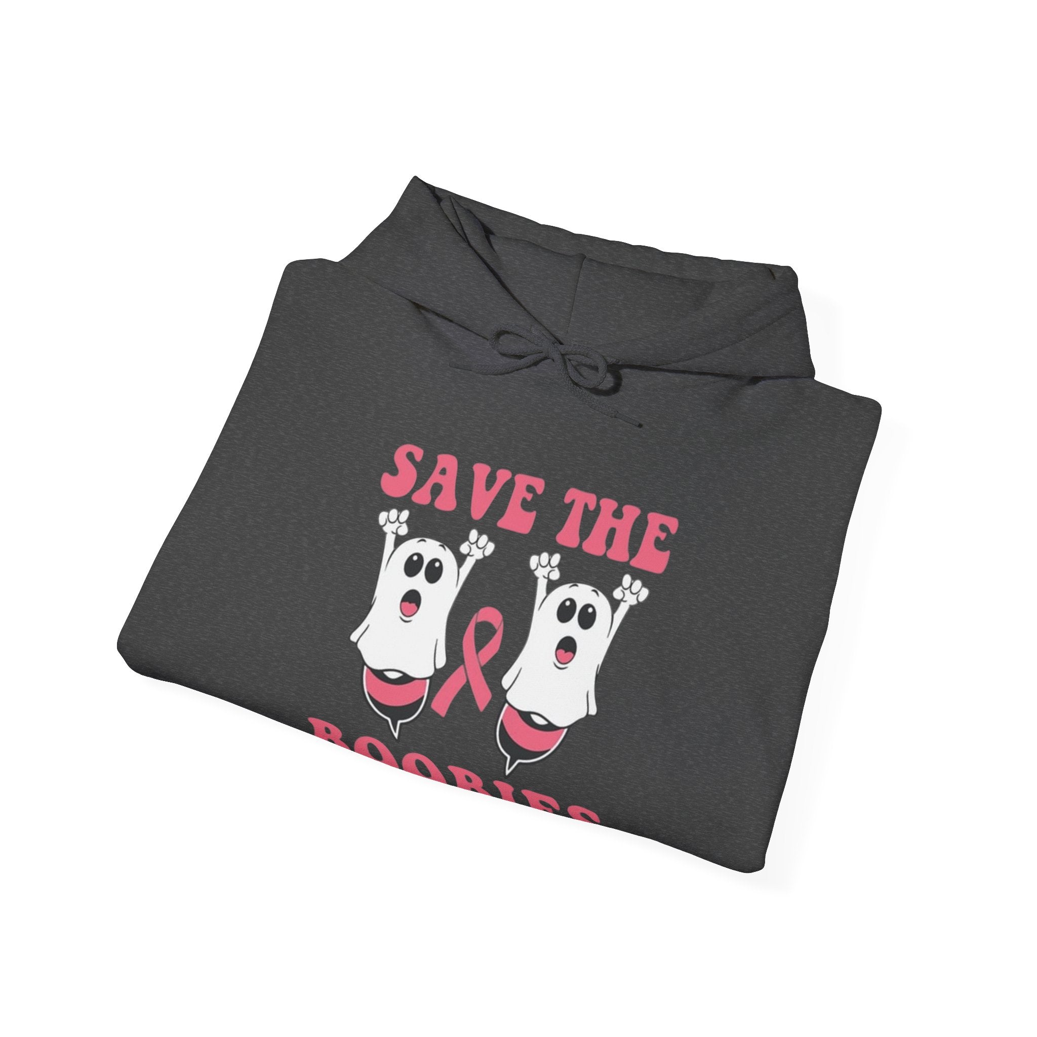 Save the Boobies Hooded Sweatshirt, Unisex Hoodie, Breast Cancer Awareness Sweatshirt, Funny Casual Wear, Gift for Her, Supportive Apparel
