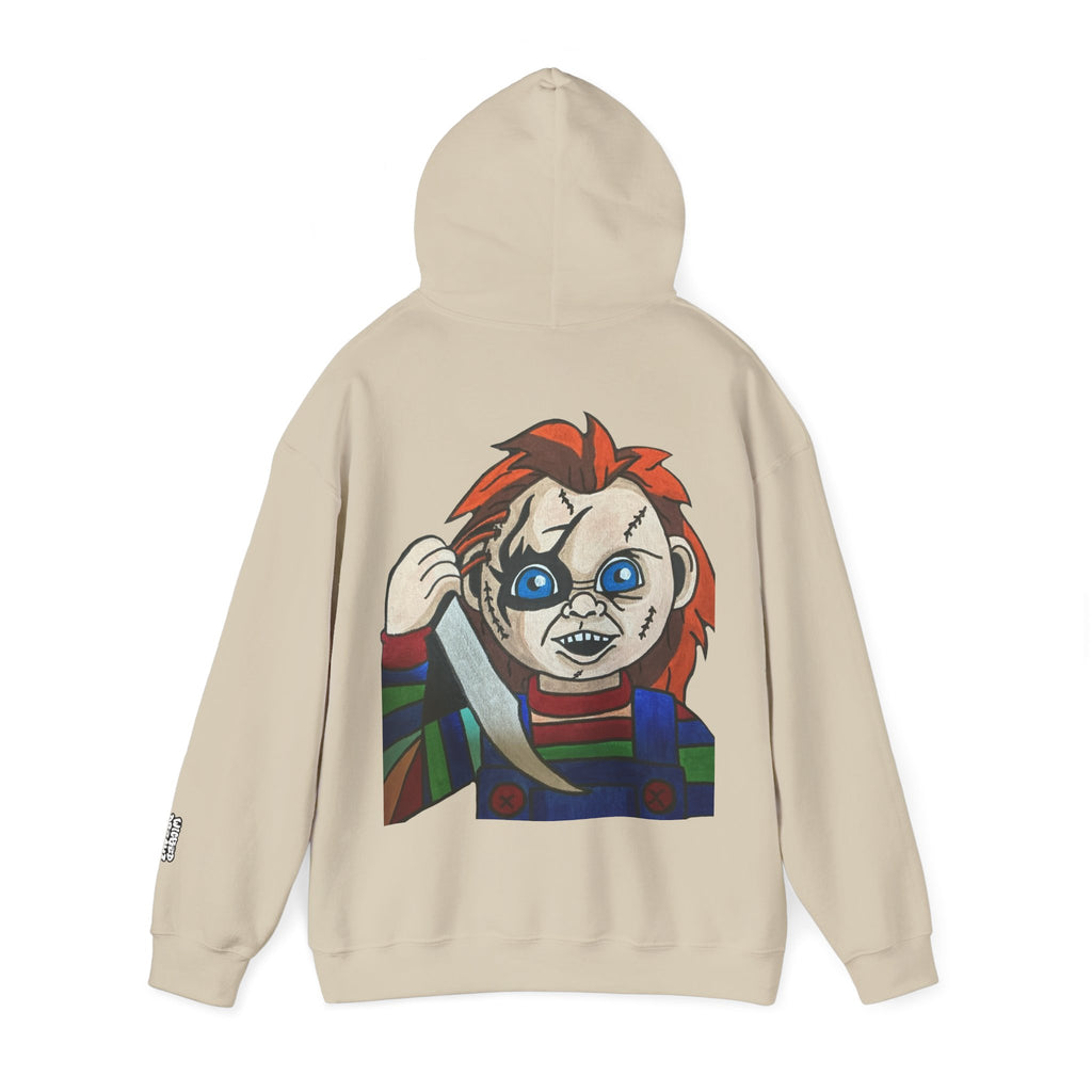 Chucky Graphic Hoodie, Unisex Sweatshirt, Horror Movie Apparel, Gift for Horror Fans, Spooky Season Fashion