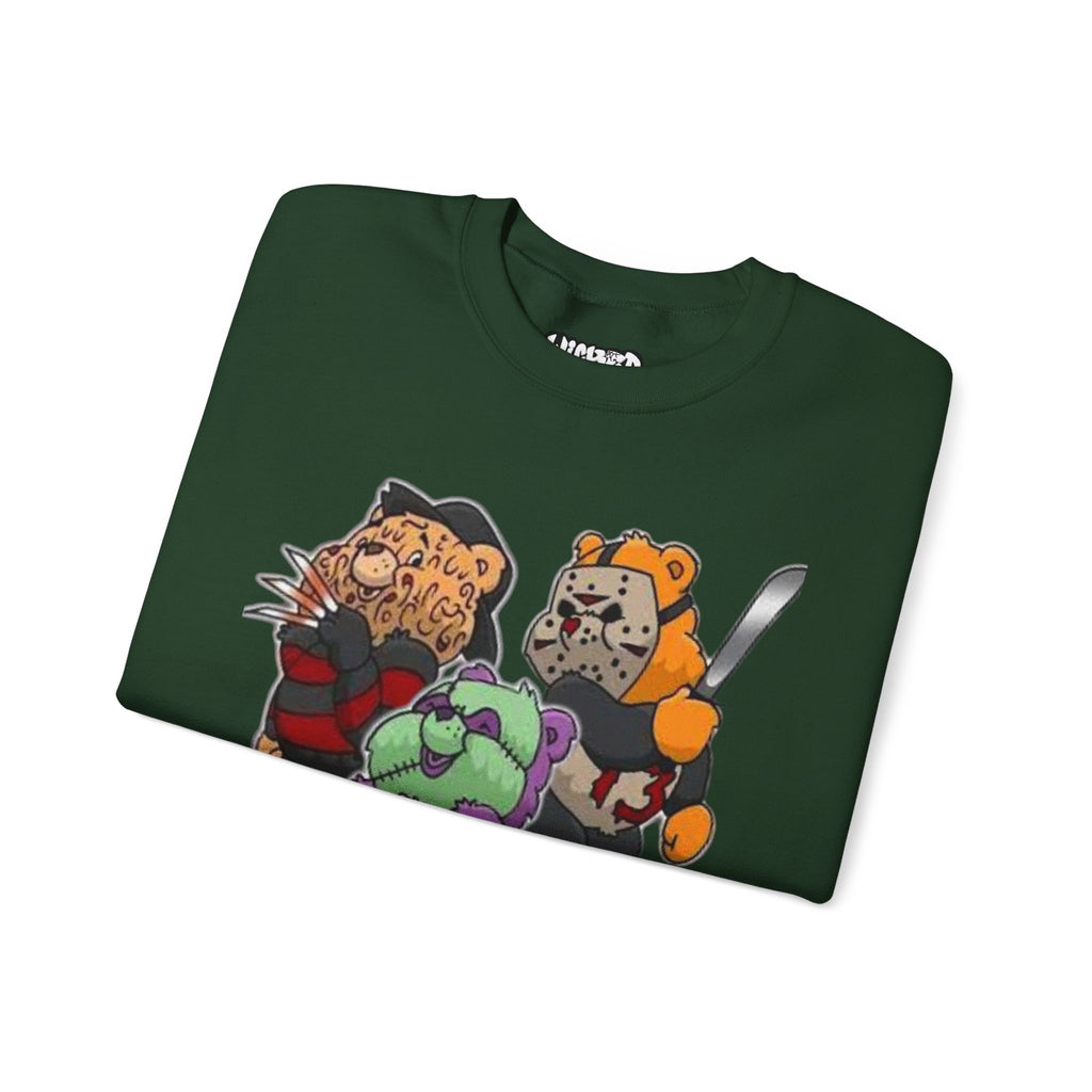 Scare bears Crewneck Sweatshirt, Fun Casualwear, Fall Fashion, Gift for Horror Fans, Cozy and Unique