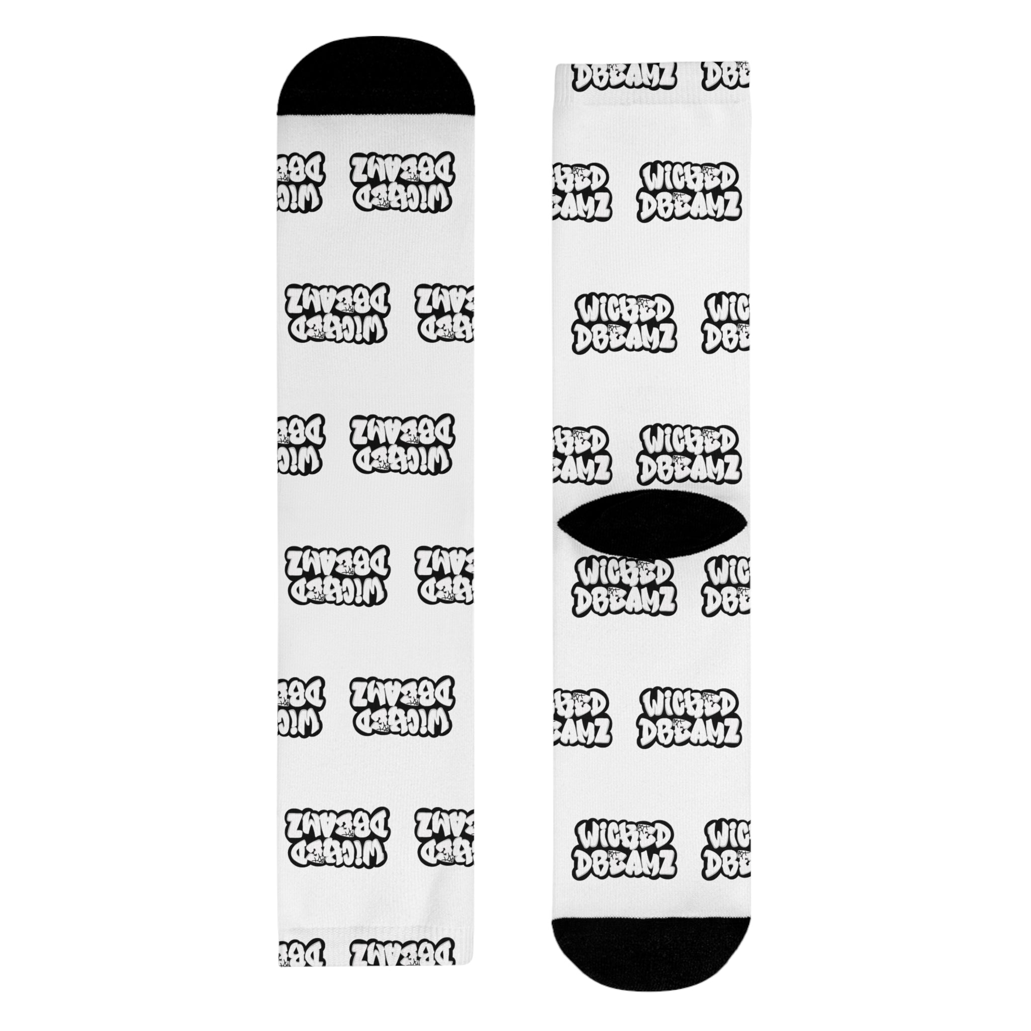 Wicked Domain Sublimation Crew Socks, Fun Casual Socks, Gift for Sock Lovers, Unique Statement Socks, Ideal for Everyday Wear