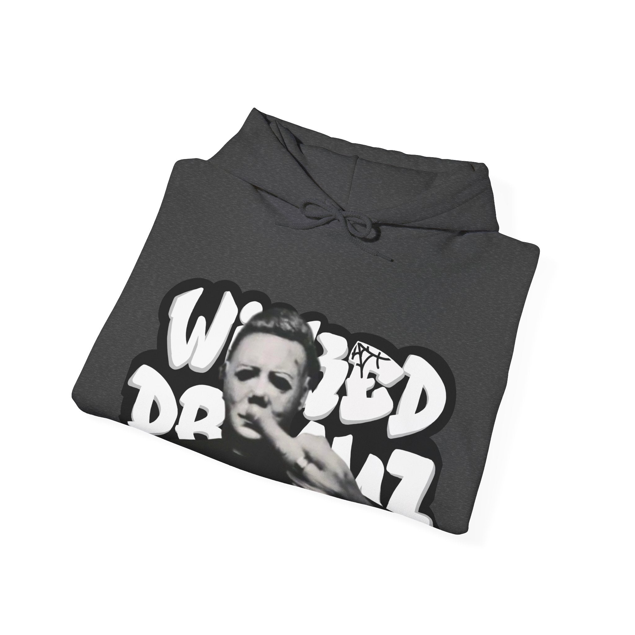 Wicked Dreamz Myers Hoodie, Unisex Heavy Blend Sweatshirt, Streetwear Sweatshirt, Cool Graphic Hoodie, Unique Gift for Music Lovers