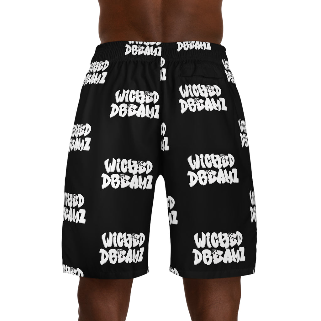 Wicked Dreamz Men's Jogger Shorts, Casual Athletic Wear, Summer Sports Shorts, Graphic Print Lounge Shorts, Trendy Beachwear, Gift for Him