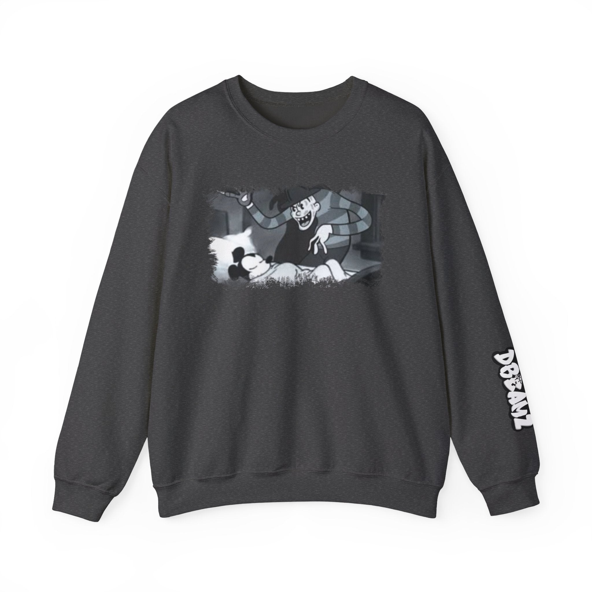 Vintage Cartoon-Inspired Unisex Crewneck Sweatshirt, Cozy Gift for Friends, Relaxed Style, Perfect for Casual Outings, Cartoon Lover Apparel