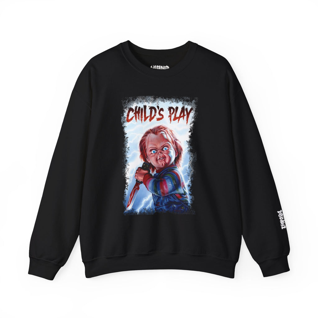 Child’s Play Horror Sweatshirt, Unisex Crewneck, Chucky Movie Merchandise, Halloween Gift, Cozy Horror Apparel