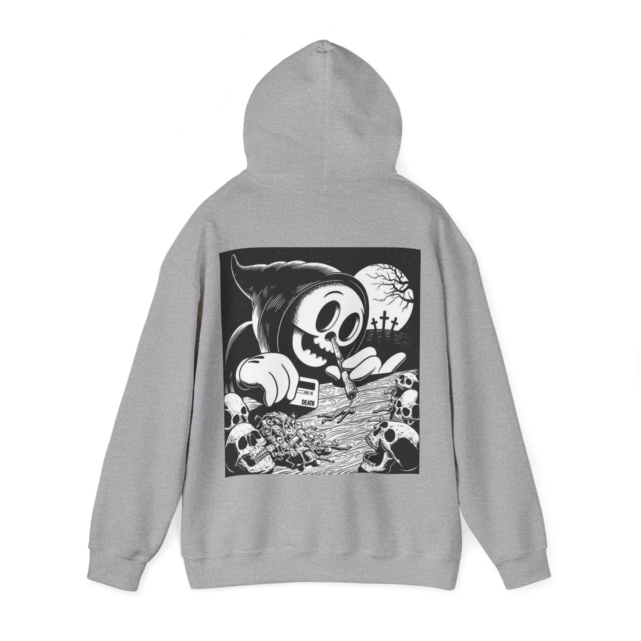 Gothic Graphic Hoodie, Unisex Heavy Blend Sweatshirt, Cool Streetwear, Casual Wear, Fall Fashion, Halloween Style