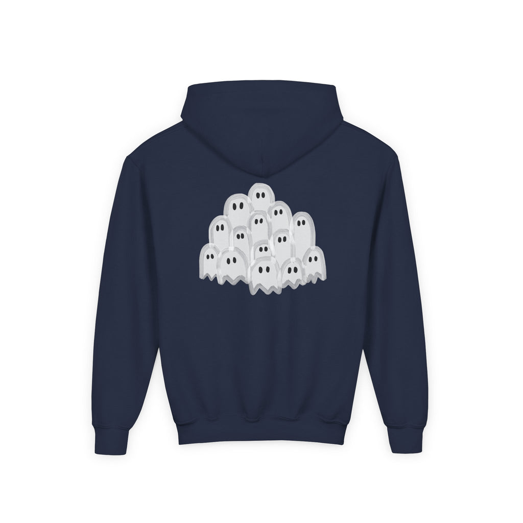 Youth Ghostly Fun Sweatshirt, Halloween Hoodie, Kids Pullover, Trick or Treat, Cozy Boo Apparel, Spooky Season Style