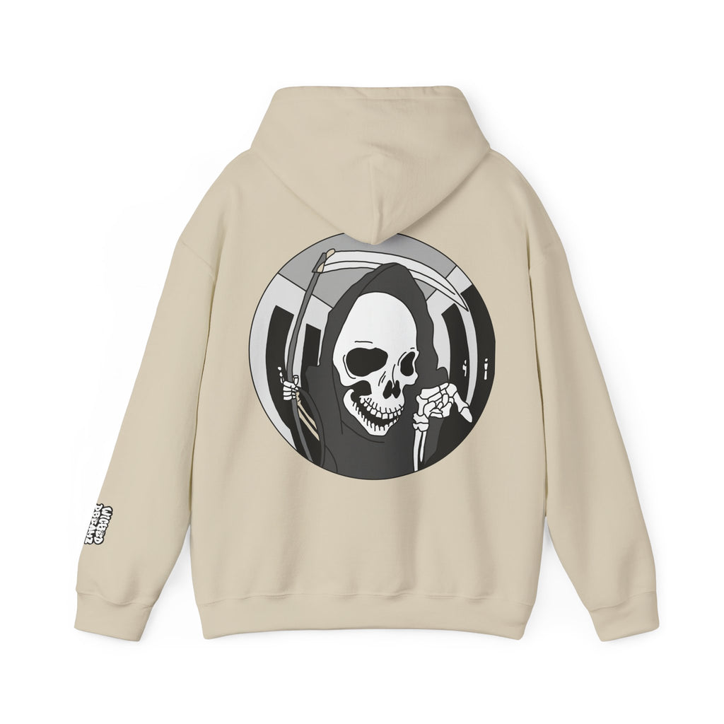 Gothic Grim Reaper Hoodie, Cozy Unisex Sweatshirt for Alternative Fashion Lovers, Perfect for Halloween & Casual Wear