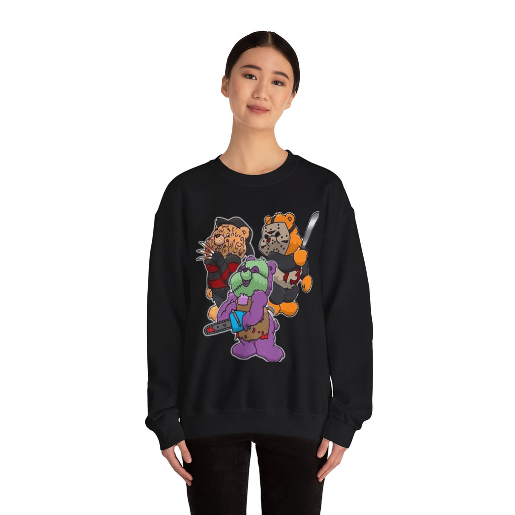 Scare bears Crewneck Sweatshirt, Fun Casualwear, Fall Fashion, Gift for Horror Fans, Cozy and Unique