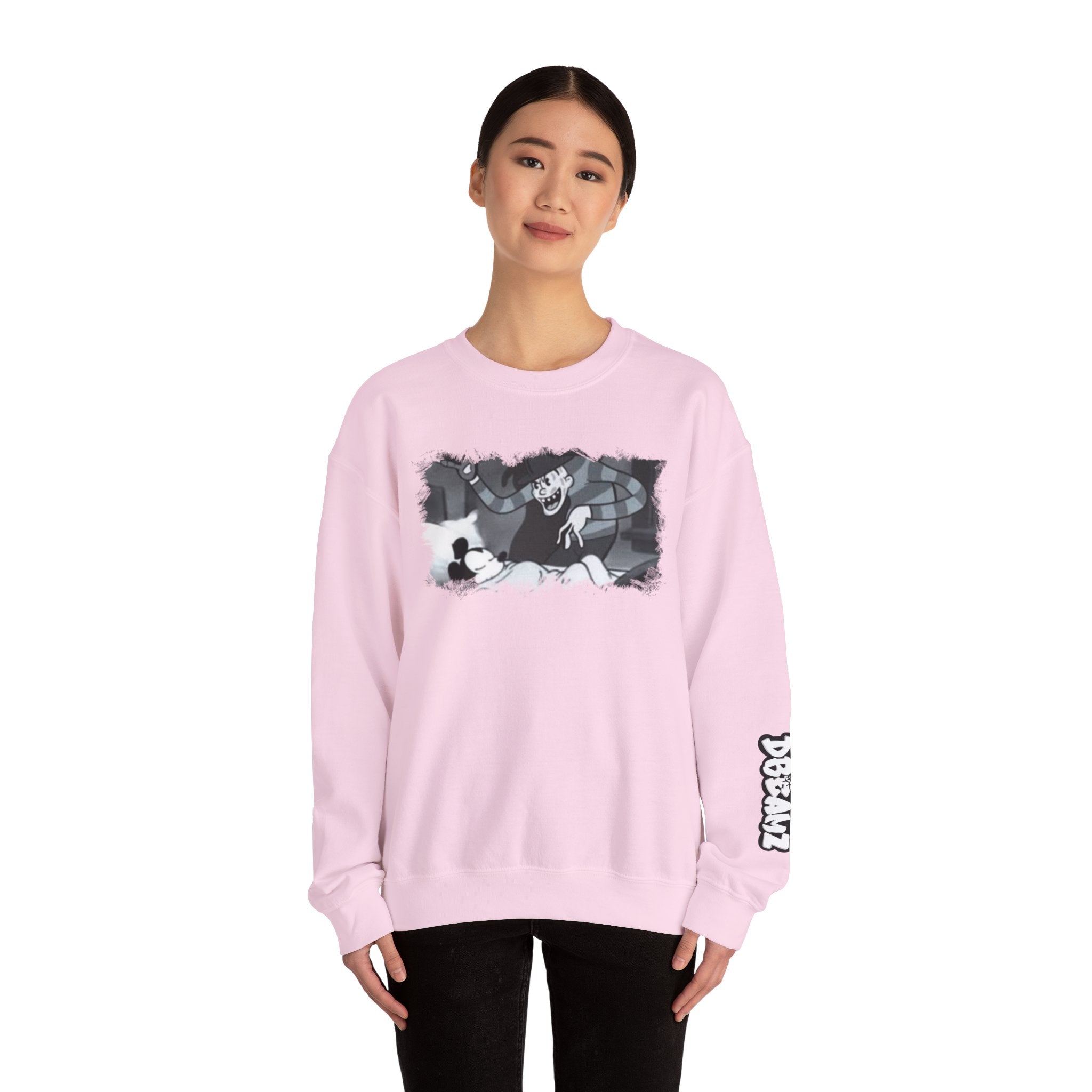 Vintage Cartoon-Inspired Unisex Crewneck Sweatshirt, Cozy Gift for Friends, Relaxed Style, Perfect for Casual Outings, Cartoon Lover Apparel