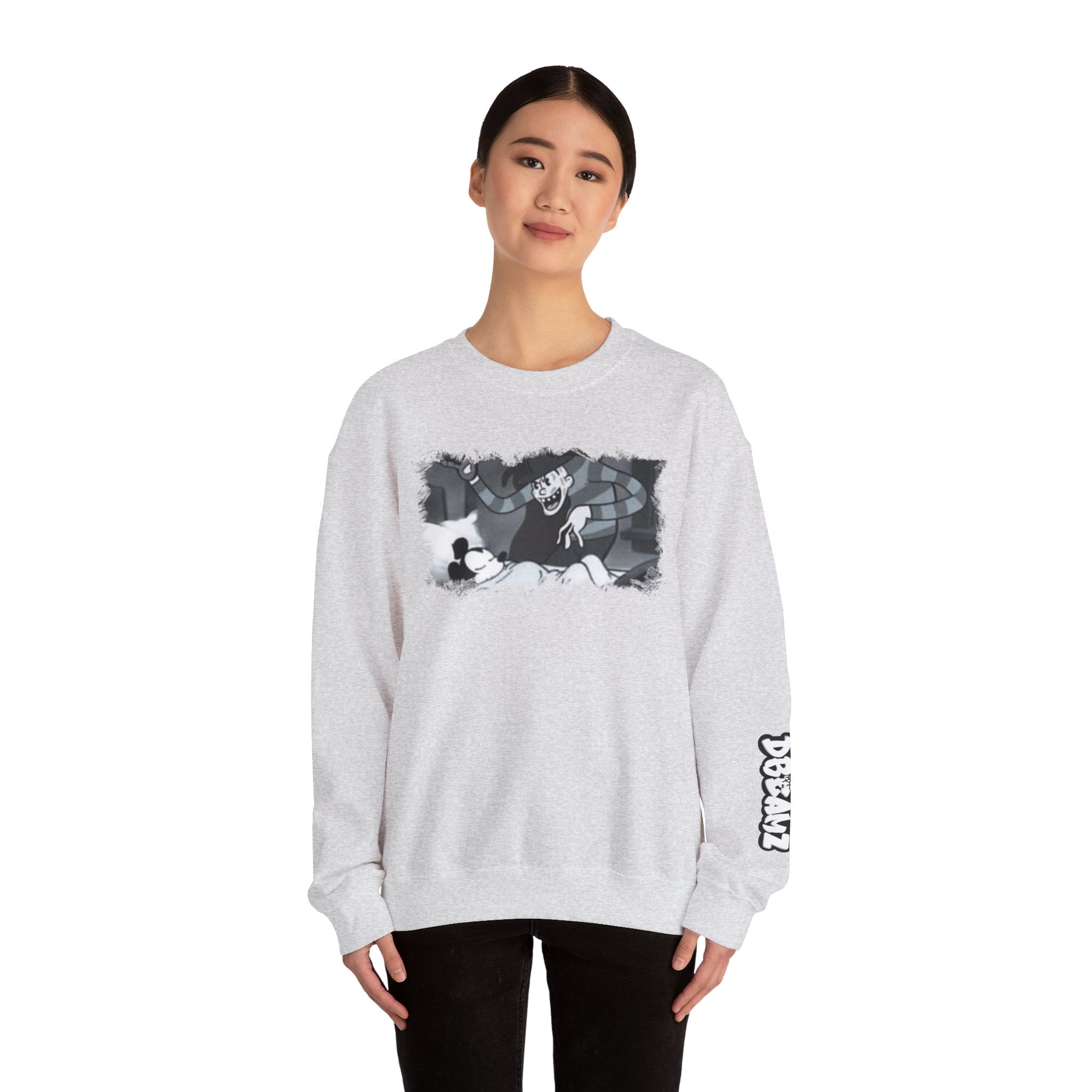 Vintage Cartoon-Inspired Unisex Crewneck Sweatshirt, Cozy Gift for Friends, Relaxed Style, Perfect for Casual Outings, Cartoon Lover Apparel