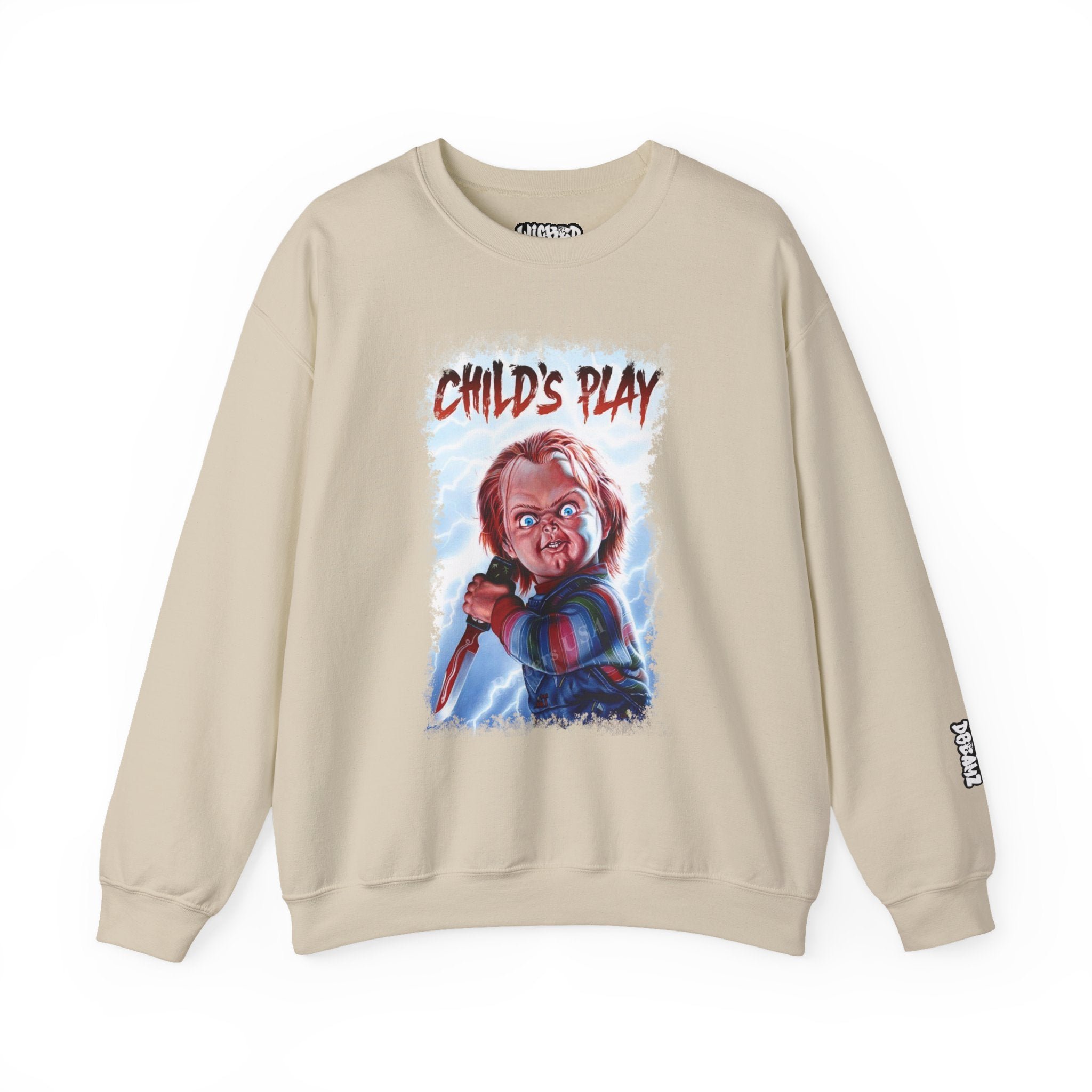 Child’s Play Horror Sweatshirt, Unisex Crewneck, Chucky Movie Merchandise, Halloween Gift, Cozy Horror Apparel