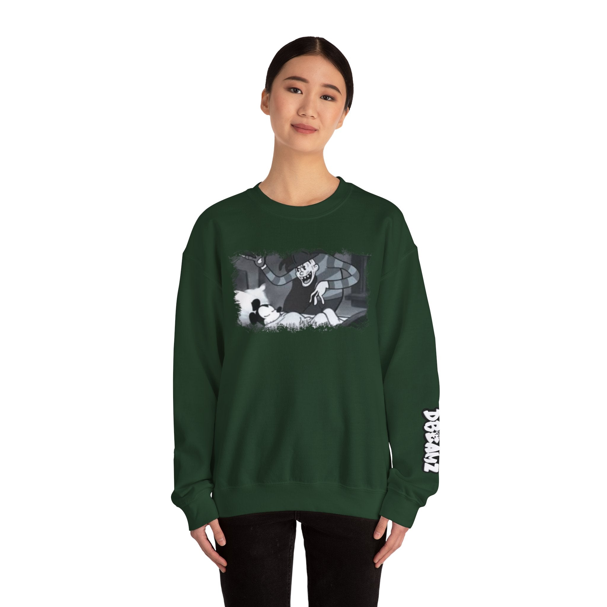 Vintage Cartoon-Inspired Unisex Crewneck Sweatshirt, Cozy Gift for Friends, Relaxed Style, Perfect for Casual Outings, Cartoon Lover Apparel