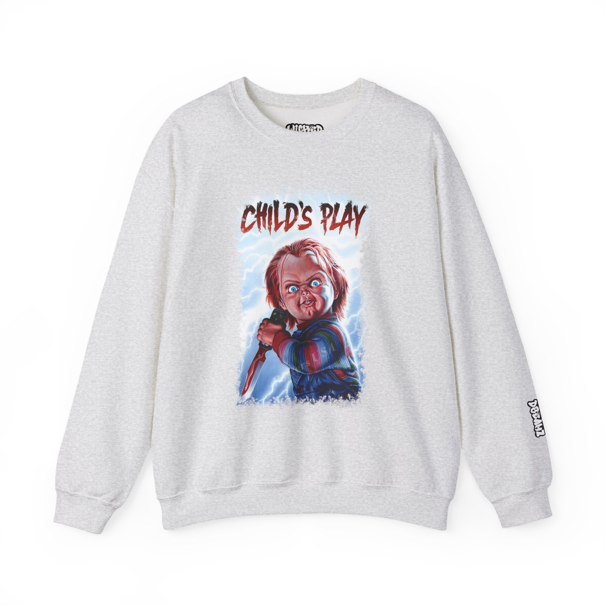 Child’s Play Horror Sweatshirt, Unisex Crewneck, Chucky Movie Merchandise, Halloween Gift, Cozy Horror Apparel