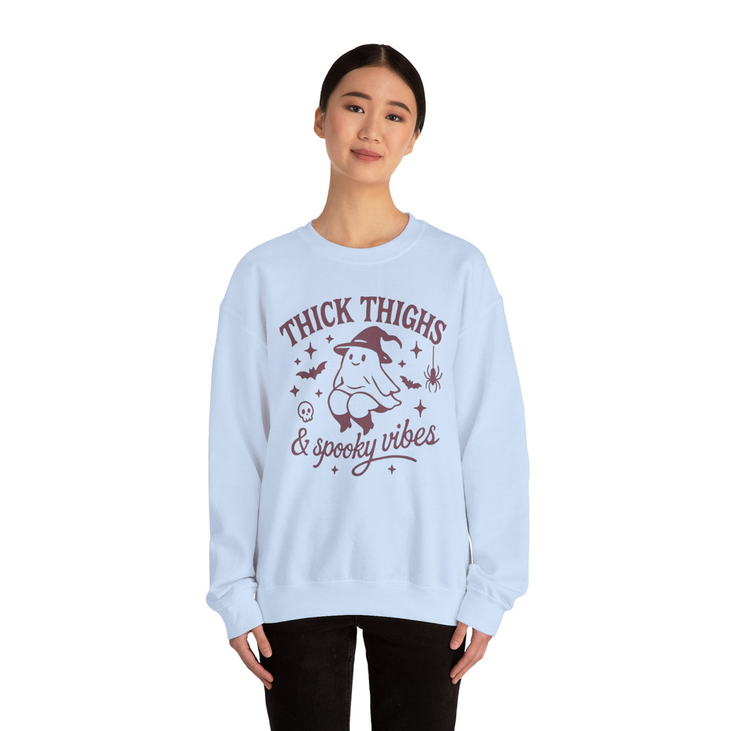 Spooky Vibes Crewneck Sweatshirt, Halloween Sweatshirt, Fall Fashion, Cozy Sweater, Gift for Her, Funny Sweatshirt