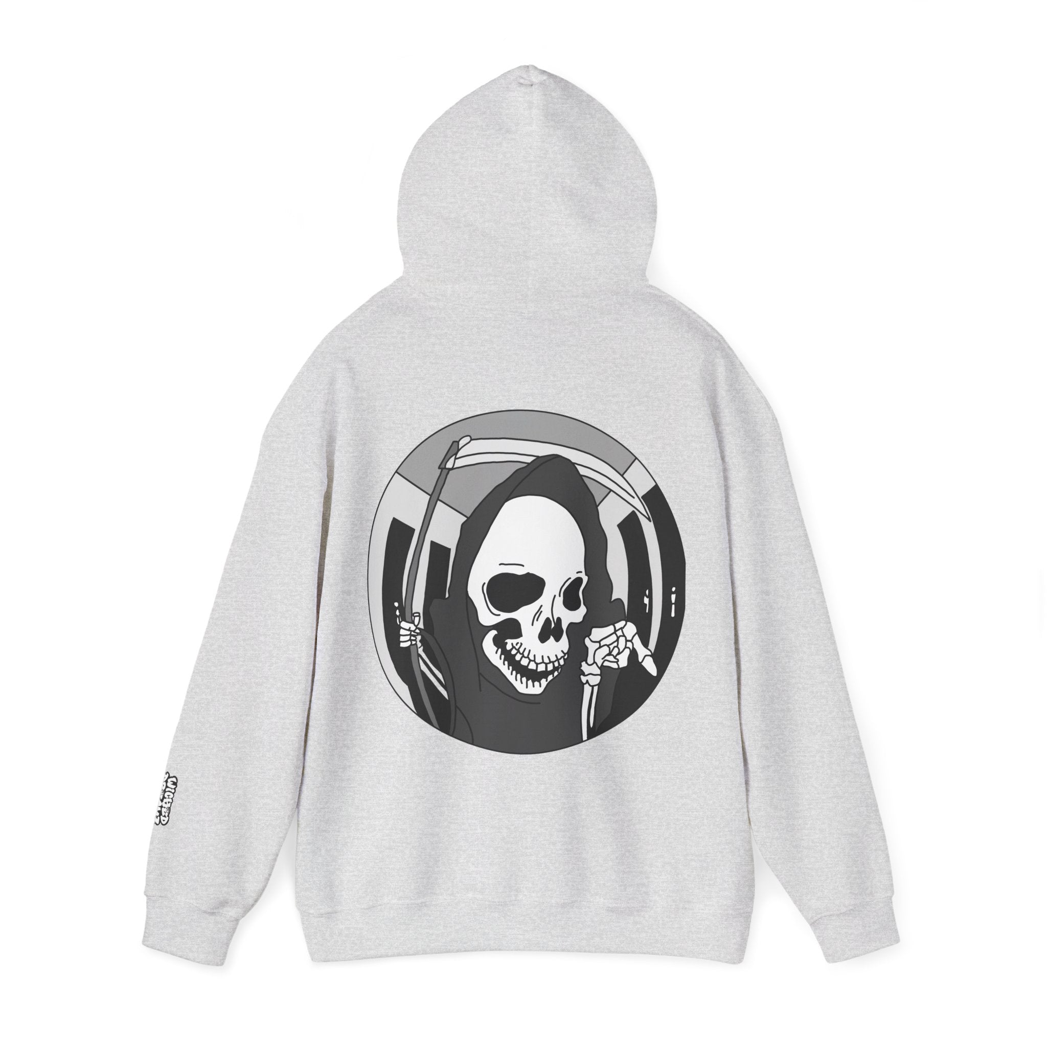 Gothic Grim Reaper Hoodie, Cozy Unisex Sweatshirt for Alternative Fashion Lovers, Perfect for Halloween & Casual Wear