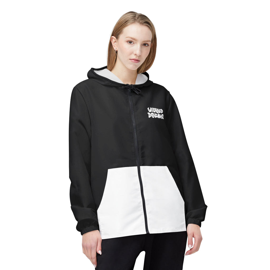 Wicked Windbreaker Jacket for All Occasions, Lightweight Raincoat, Casual Outerwear, Perfect for Outdoor Activities, Unisex