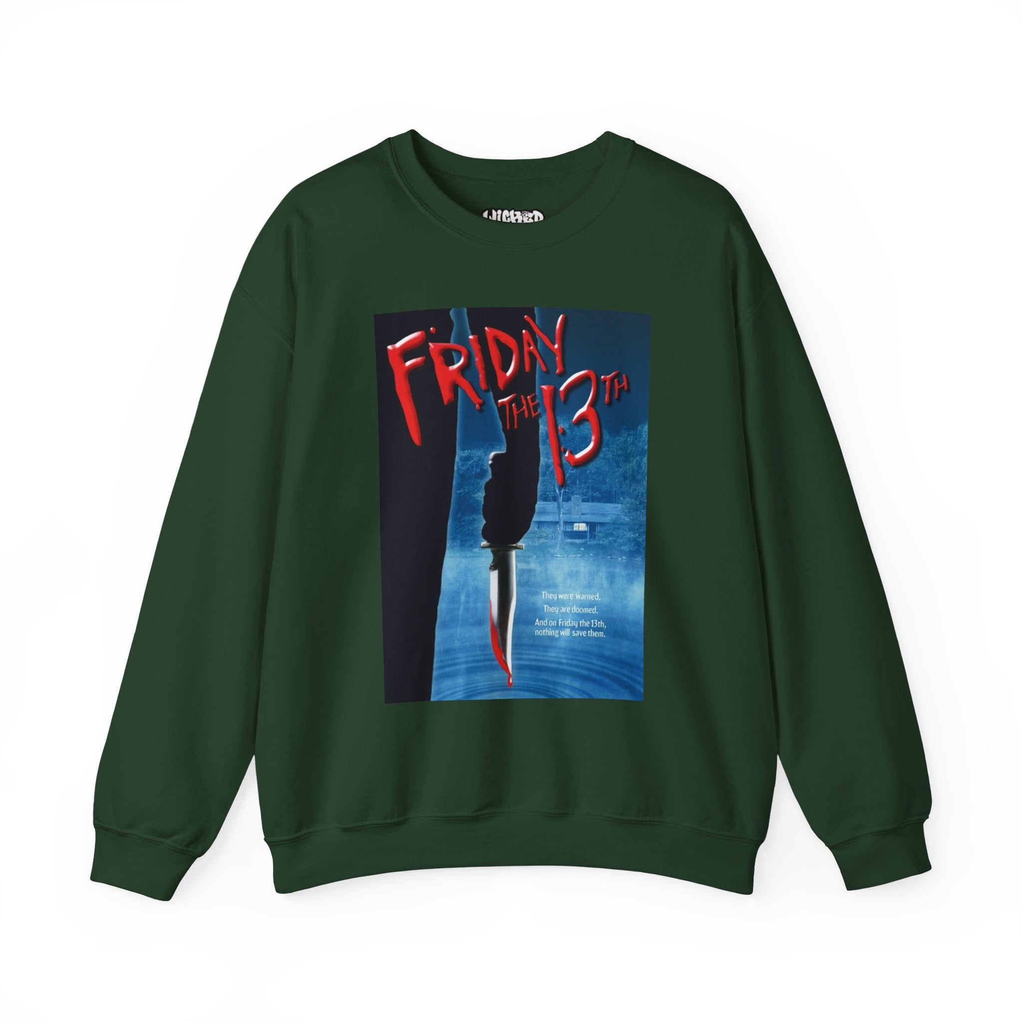 Friday the 13th Unisex Crewneck Sweatshirt, Halloween Apparel, Horror Movie Sweatshirt, Cozy Gift for Fans, Unisex Sweatshirt