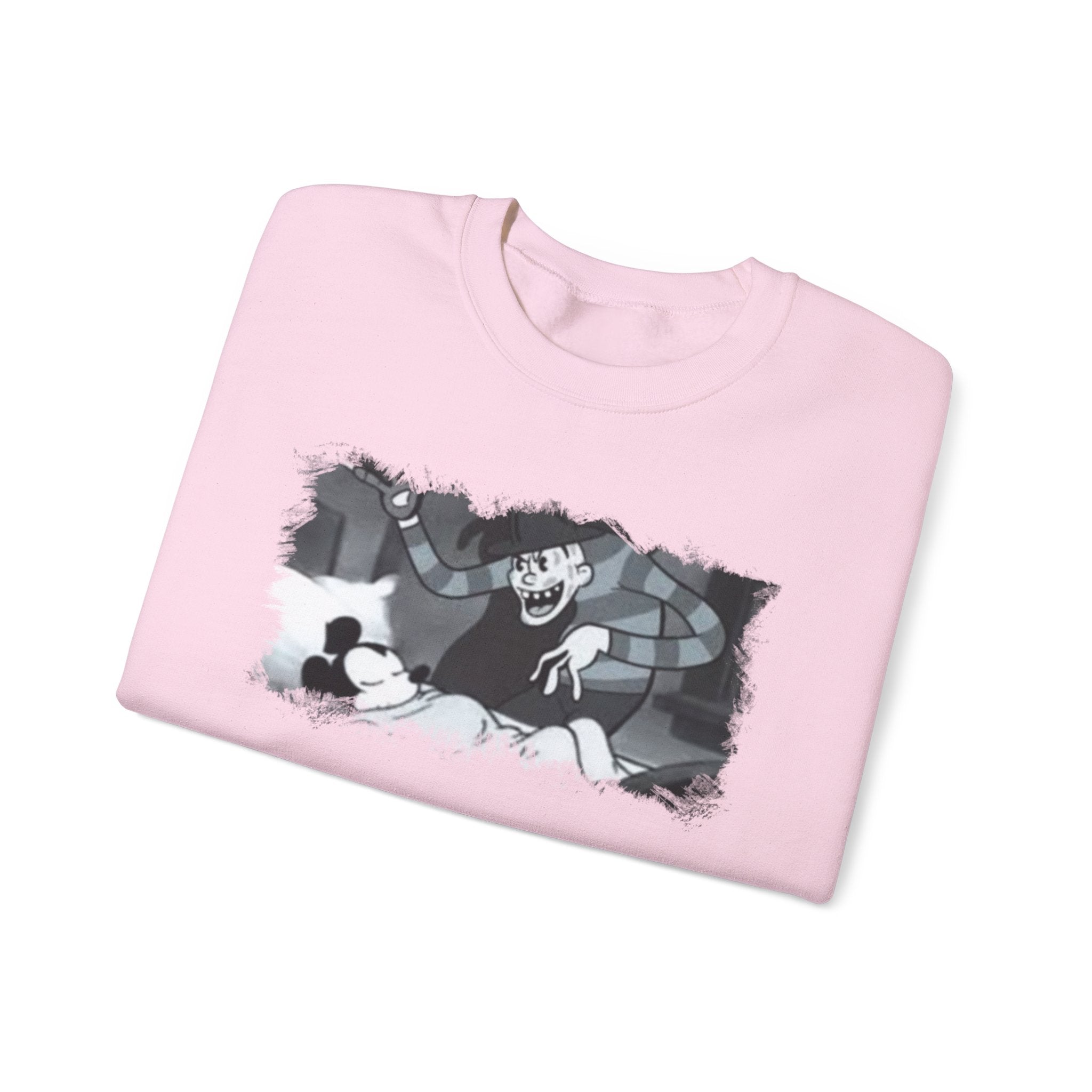 Vintage Cartoon-Inspired Unisex Crewneck Sweatshirt, Cozy Gift for Friends, Relaxed Style, Perfect for Casual Outings, Cartoon Lover Apparel