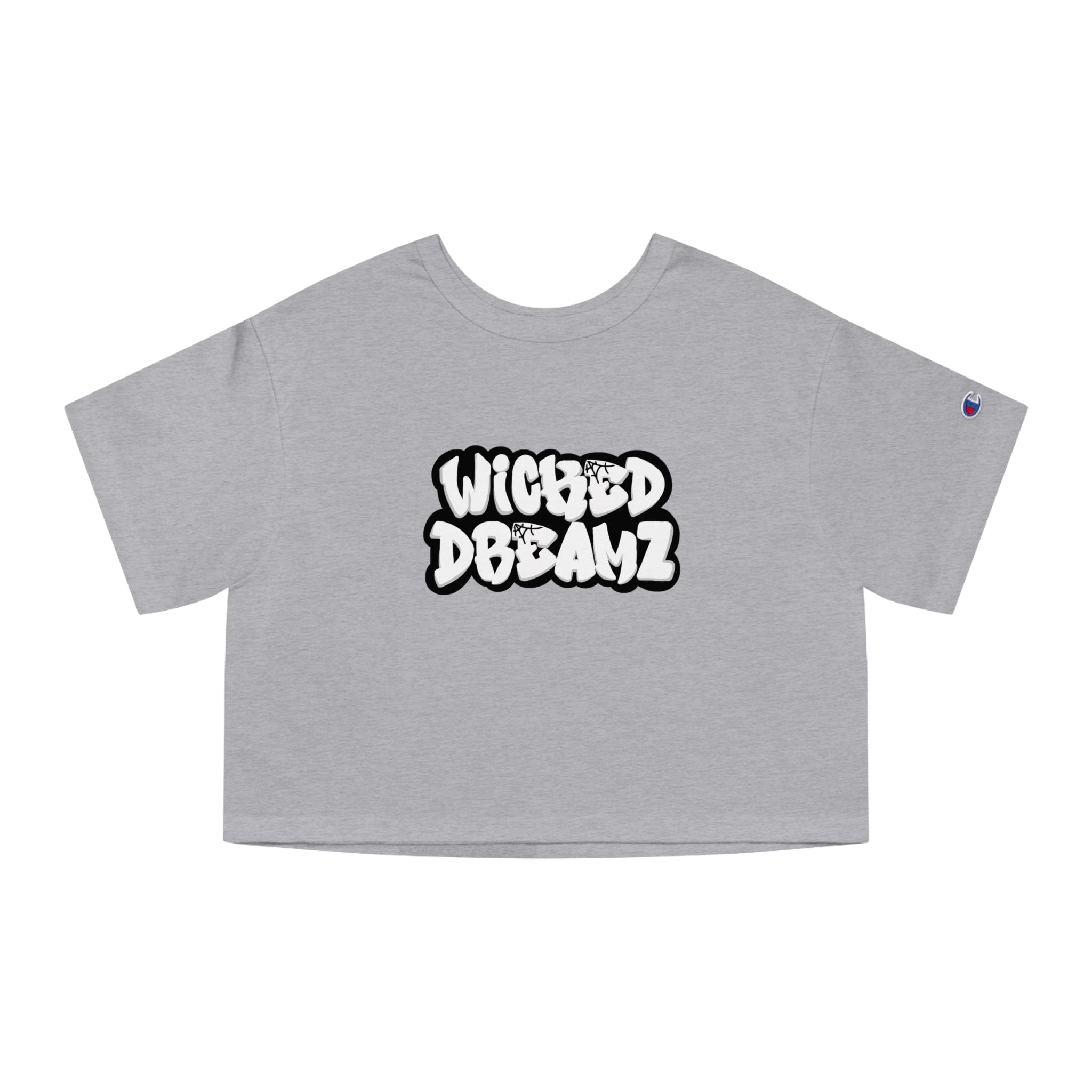 Wicked Dreamz Women's Champion Cropped Graphic T-Shirt - Trendy Casual Wear, Summer Style, Streetwear Fashion, Gift for Her, Everyday Comfort