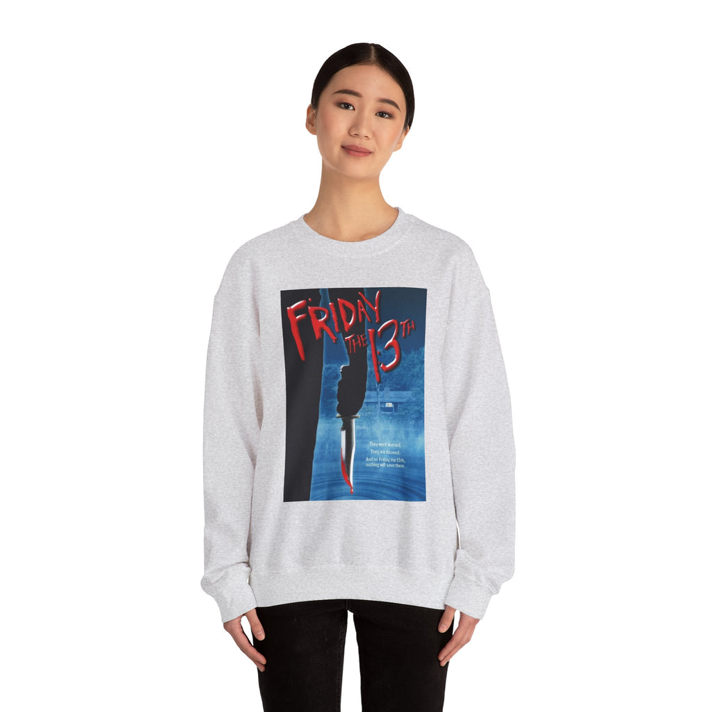 Friday the 13th Unisex Crewneck Sweatshirt, Halloween Apparel, Horror Movie Sweatshirt, Cozy Gift for Fans, Unisex Sweatshirt