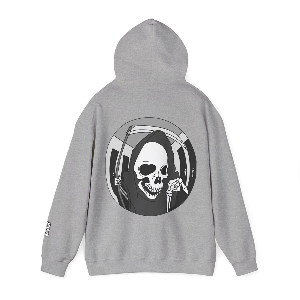 Gothic Grim Reaper Hoodie, Cozy Unisex Sweatshirt for Alternative Fashion Lovers, Perfect for Halloween & Casual Wear