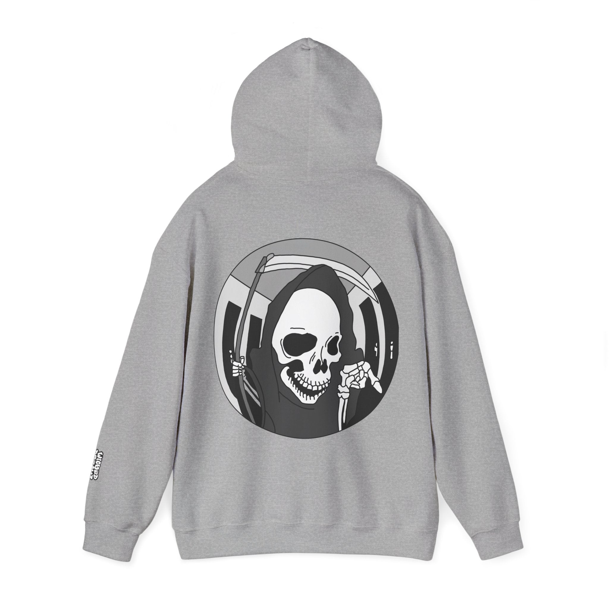 Gothic Grim Reaper Hoodie, Cozy Unisex Sweatshirt for Alternative Fashion Lovers, Perfect for Halloween & Casual Wear