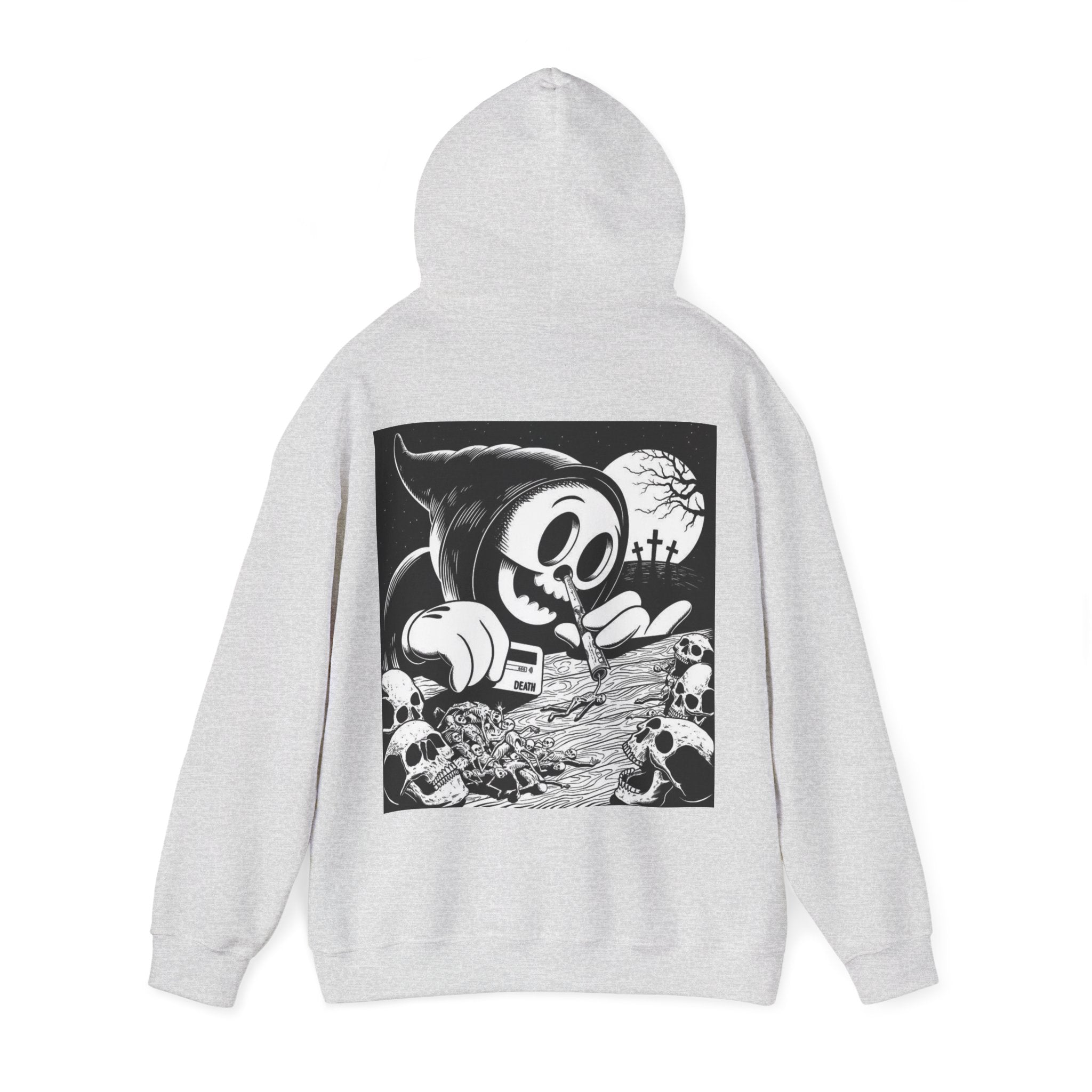 Gothic Graphic Hoodie, Unisex Heavy Blend Sweatshirt, Cool Streetwear, Casual Wear, Fall Fashion, Halloween Style