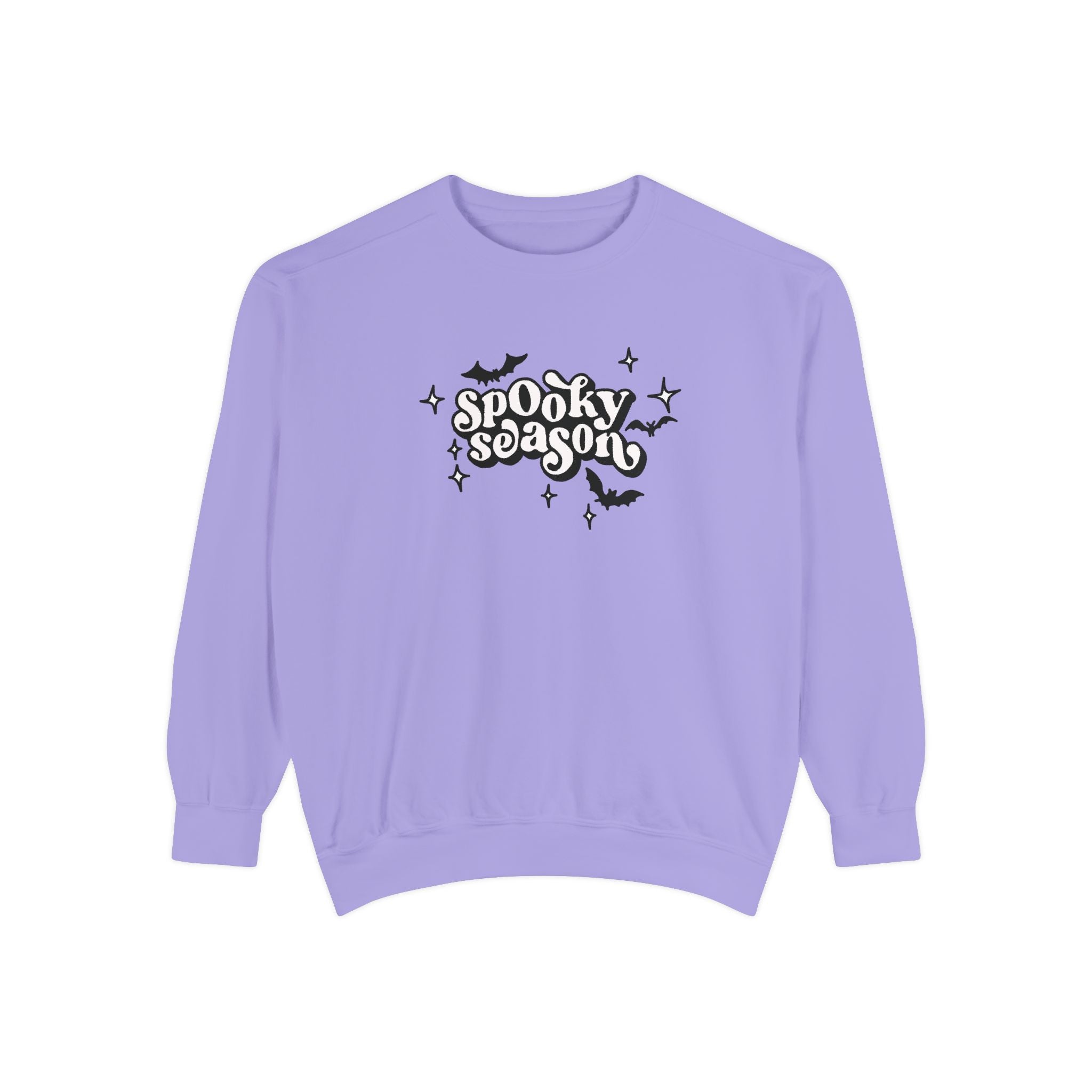Spooky Season Sweatshirt - Unisex Garment-Dyed, Halloween Apparel, Cozy Fall Fashion, Wicked DBBAMZ Design, Perfect for October Celebrations