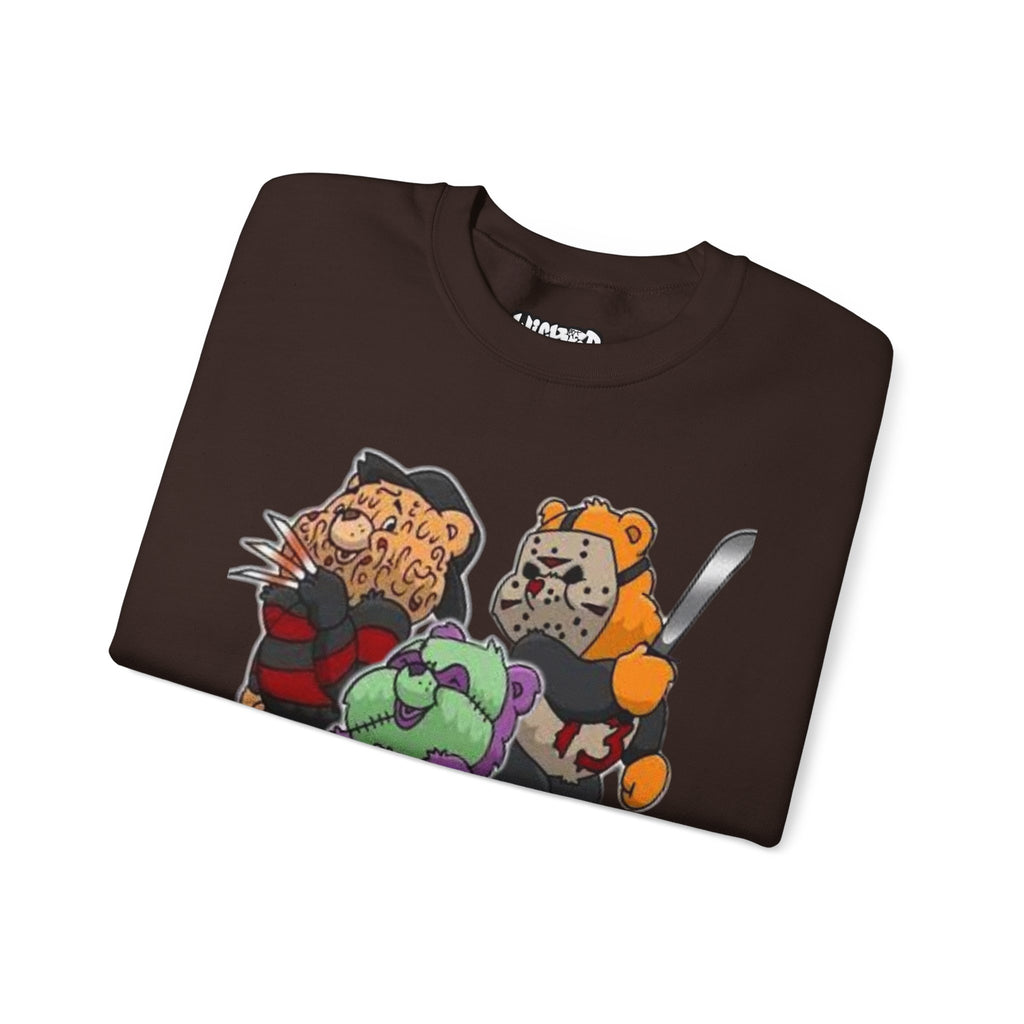 Scare bears Crewneck Sweatshirt, Fun Casualwear, Fall Fashion, Gift for Horror Fans, Cozy and Unique
