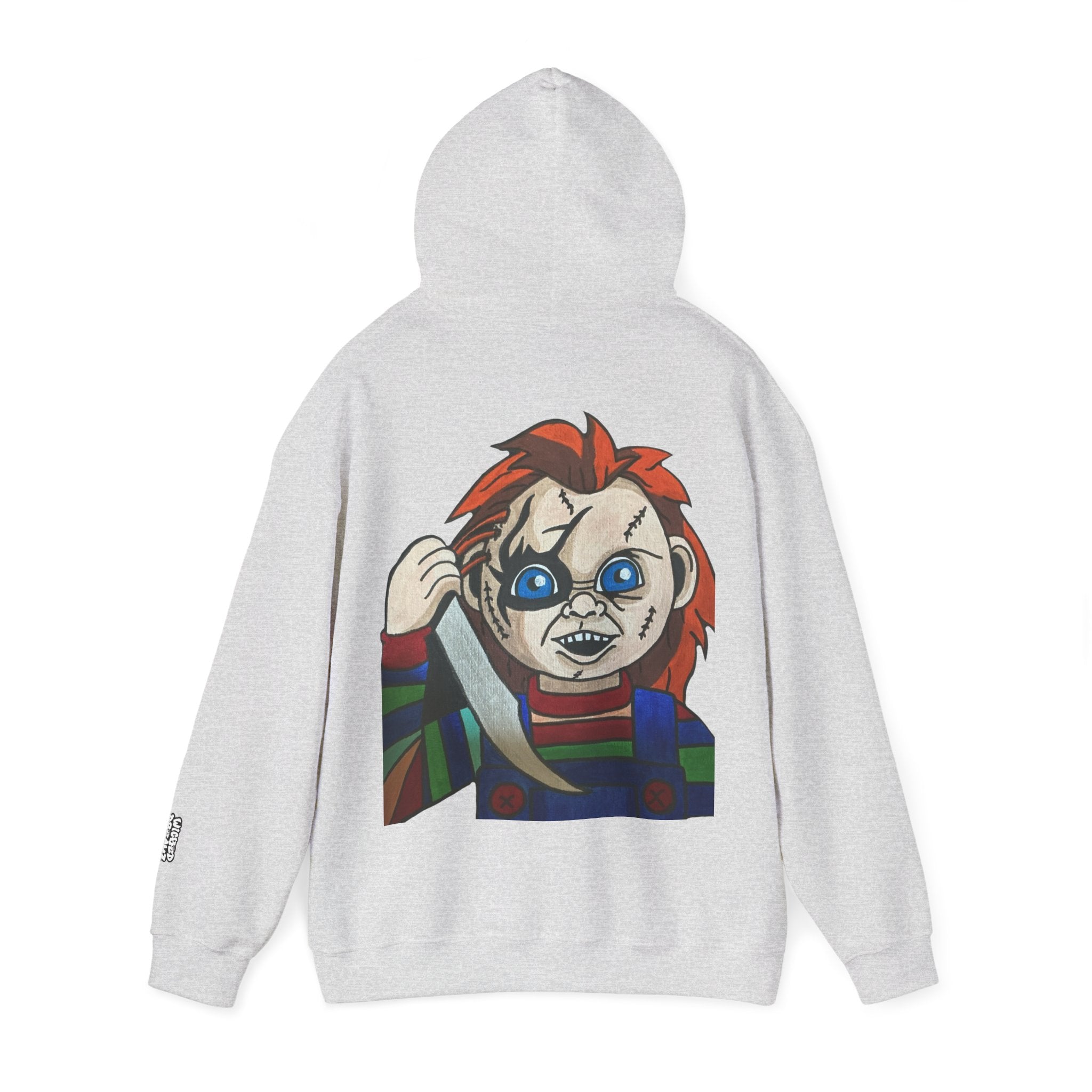 Chucky Graphic Hoodie, Unisex Sweatshirt, Horror Movie Apparel, Gift for Horror Fans, Spooky Season Fashion