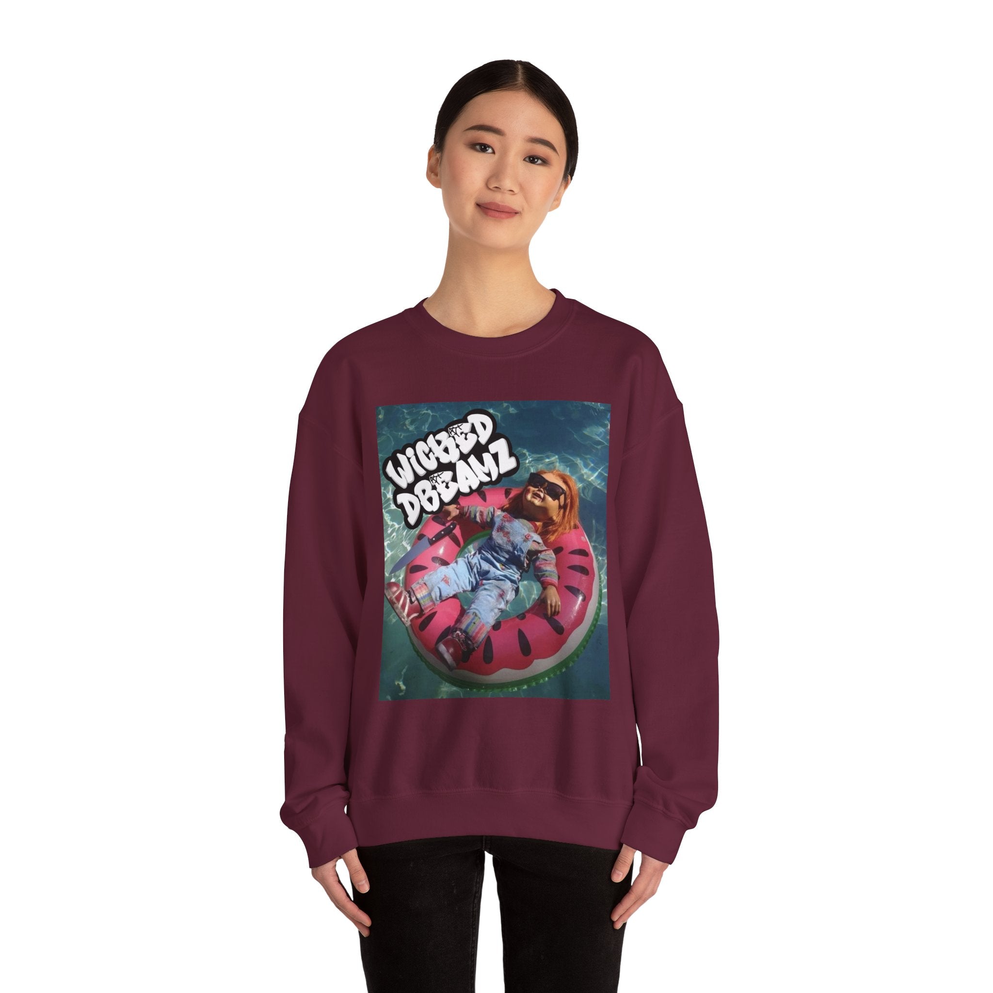 Chill Vibes Sweatshirt - Unisex Heavy Blend Crewneck, Cozy Streetwear, Fun Gift for Friends, Casual Outfit, Everyday Comfort