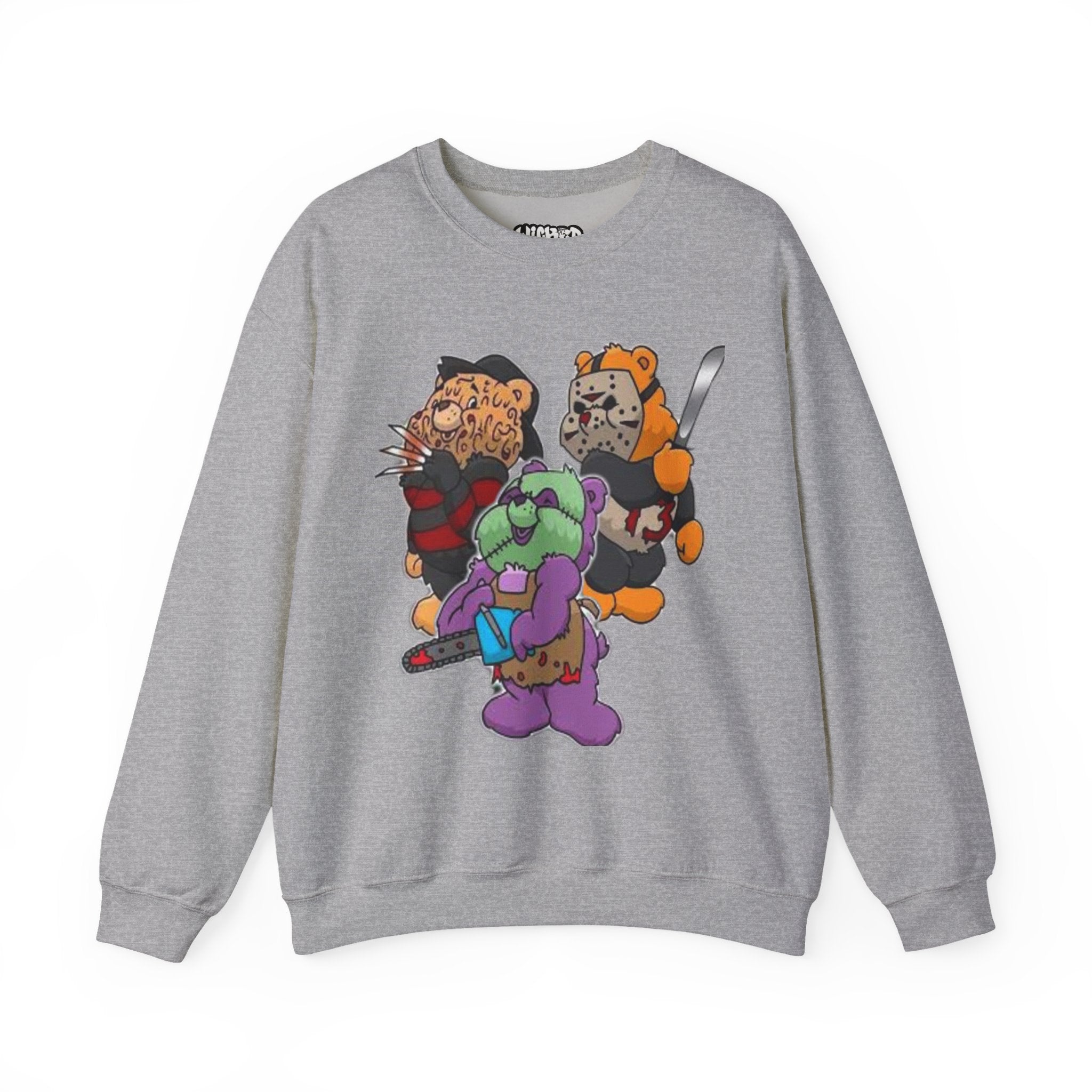 Scare bears Crewneck Sweatshirt, Fun Casualwear, Fall Fashion, Gift for Horror Fans, Cozy and Unique