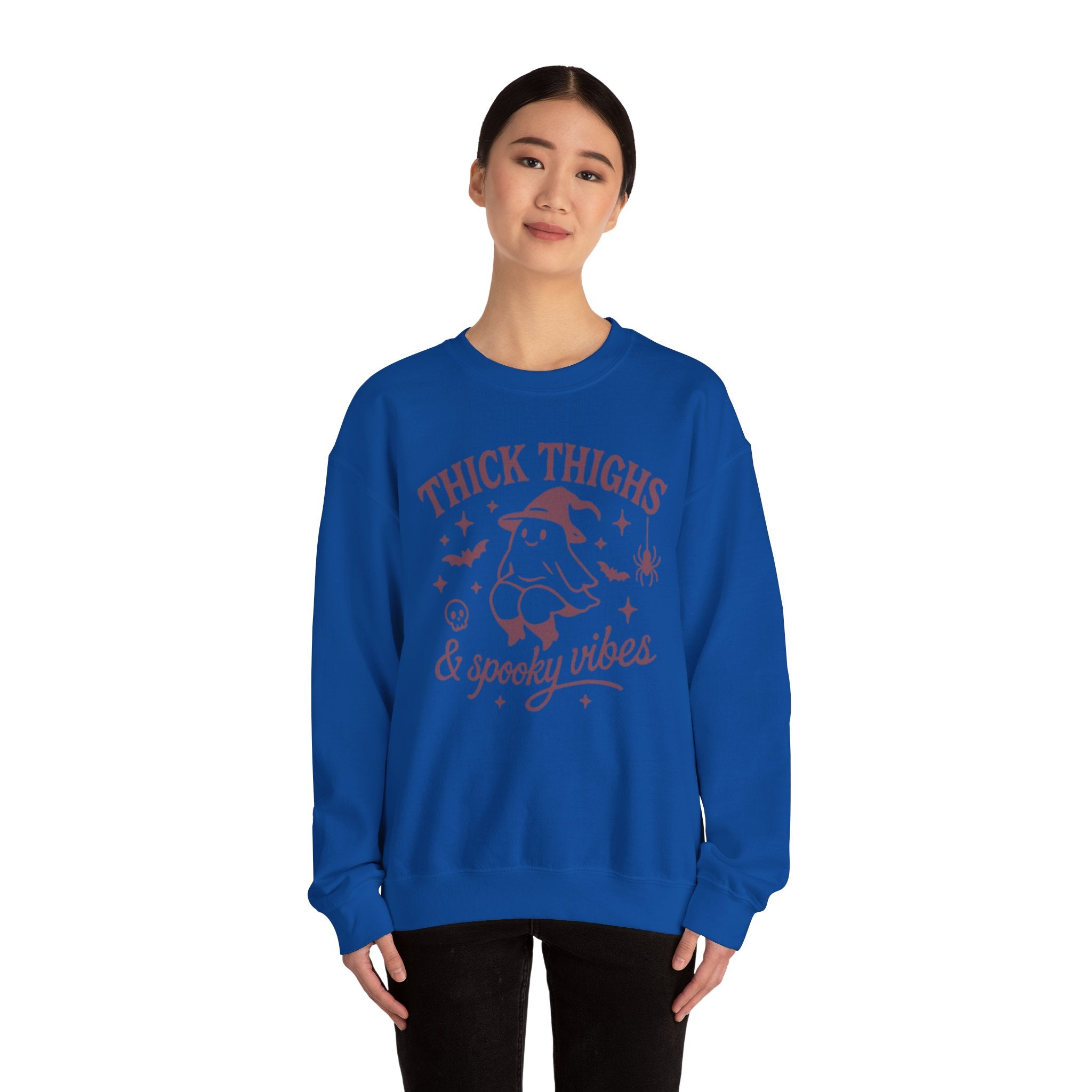 Spooky Vibes Crewneck Sweatshirt, Halloween Sweatshirt, Fall Fashion, Cozy Sweater, Gift for Her, Funny Sweatshirt