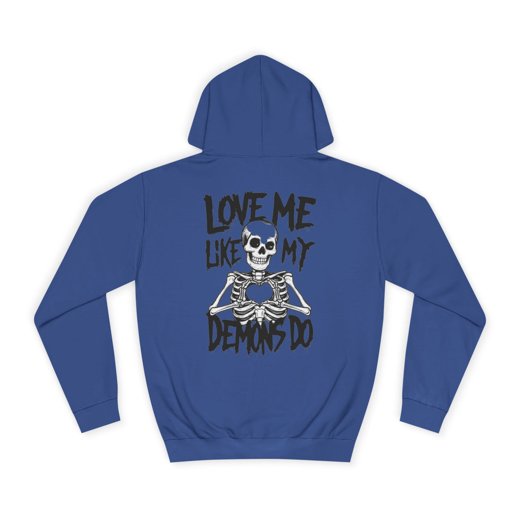Unisex Skull Art College Hoodie, Casual Halloween Sweatshirt, College Student Gift, Graphic Hoodie for Men and Women, Trendy Layering Wear