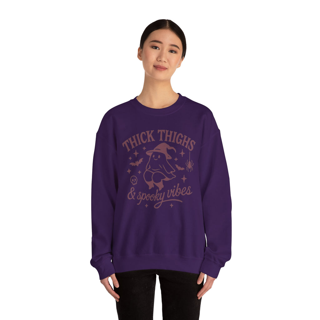 Spooky Vibes Crewneck Sweatshirt, Halloween Sweatshirt, Fall Fashion, Cozy Sweater, Gift for Her, Funny Sweatshirt