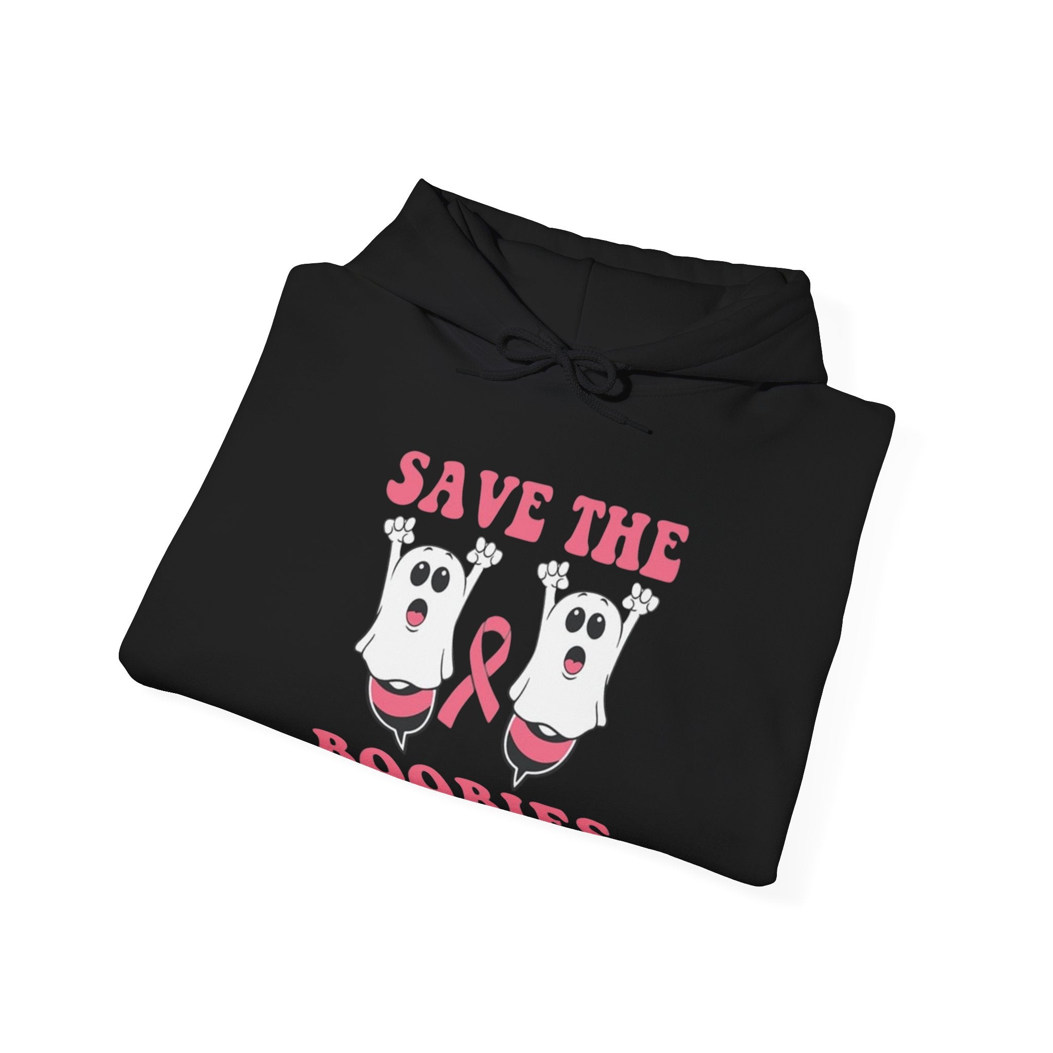 Save the Boobies Hooded Sweatshirt, Unisex Hoodie, Breast Cancer Awareness Sweatshirt, Funny Casual Wear, Gift for Her, Supportive Apparel