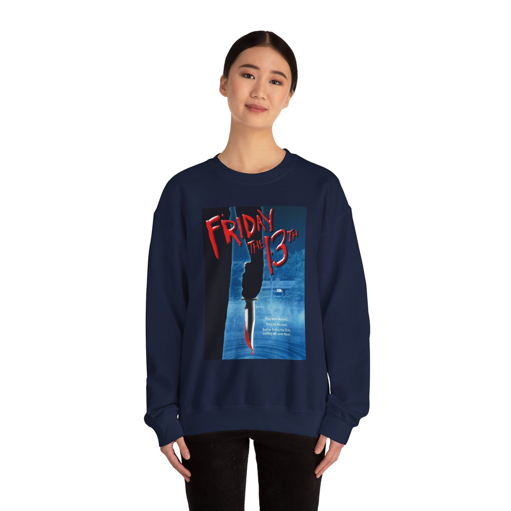 Friday the 13th Unisex Crewneck Sweatshirt, Halloween Apparel, Horror Movie Sweatshirt, Cozy Gift for Fans, Unisex Sweatshirt