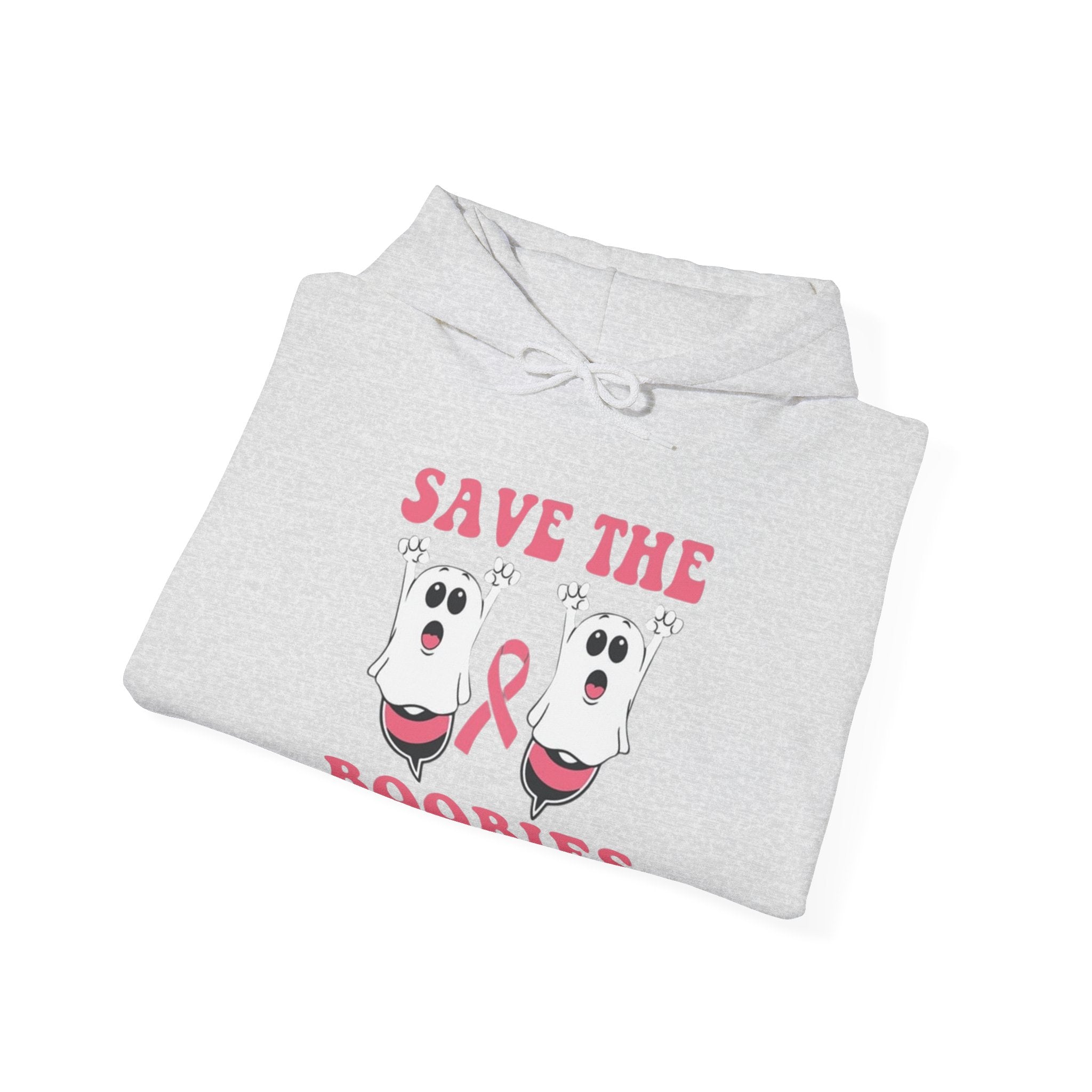 Save the Boobies Hooded Sweatshirt, Unisex Hoodie, Breast Cancer Awareness Sweatshirt, Funny Casual Wear, Gift for Her, Supportive Apparel