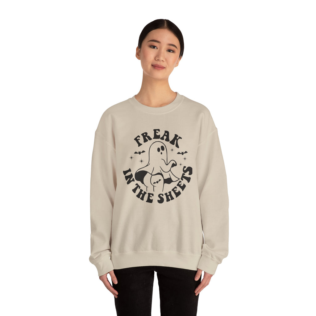 Ghostly Humor Crewneck Sweatshirt: Perfect for Halloween, Cozy Nights, Casual Wear, Ghost Lover Gift, Spooky Season Apparel