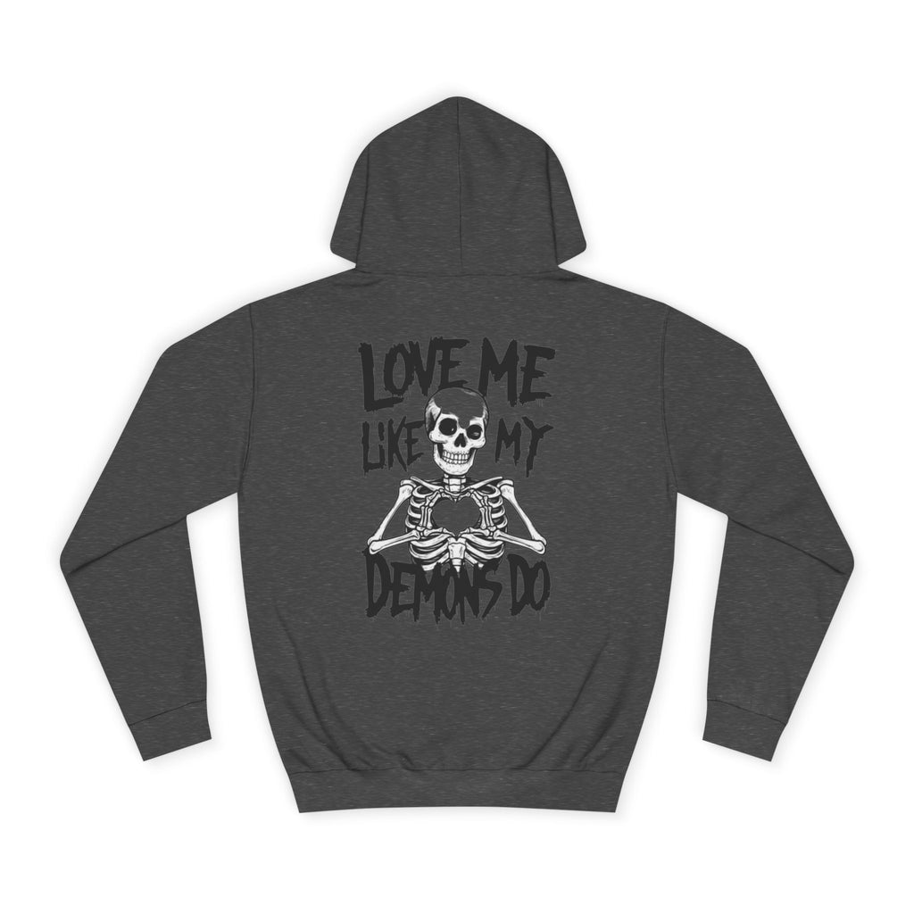 Unisex Skull Art College Hoodie, Casual Halloween Sweatshirt, College Student Gift, Graphic Hoodie for Men and Women, Trendy Layering Wear