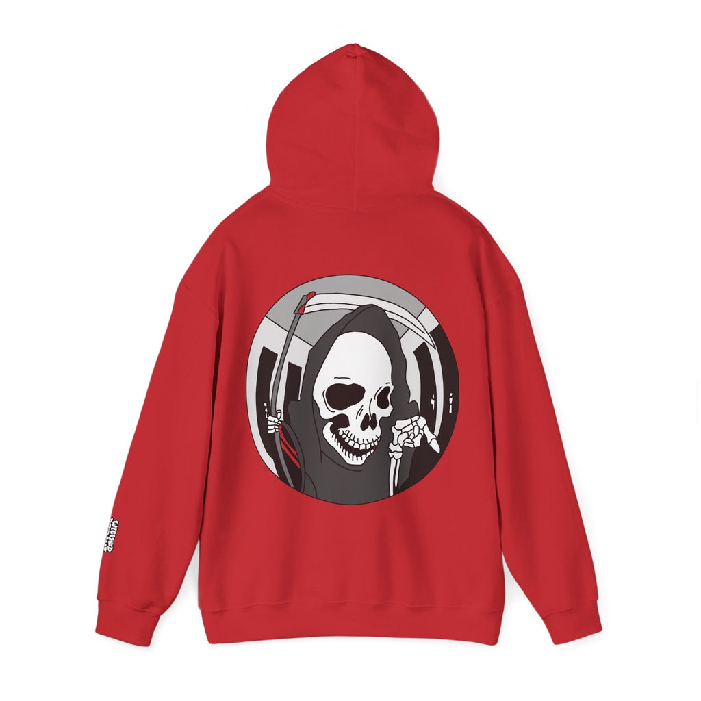 Gothic Grim Reaper Hoodie, Cozy Unisex Sweatshirt for Alternative Fashion Lovers, Perfect for Halloween & Casual Wear
