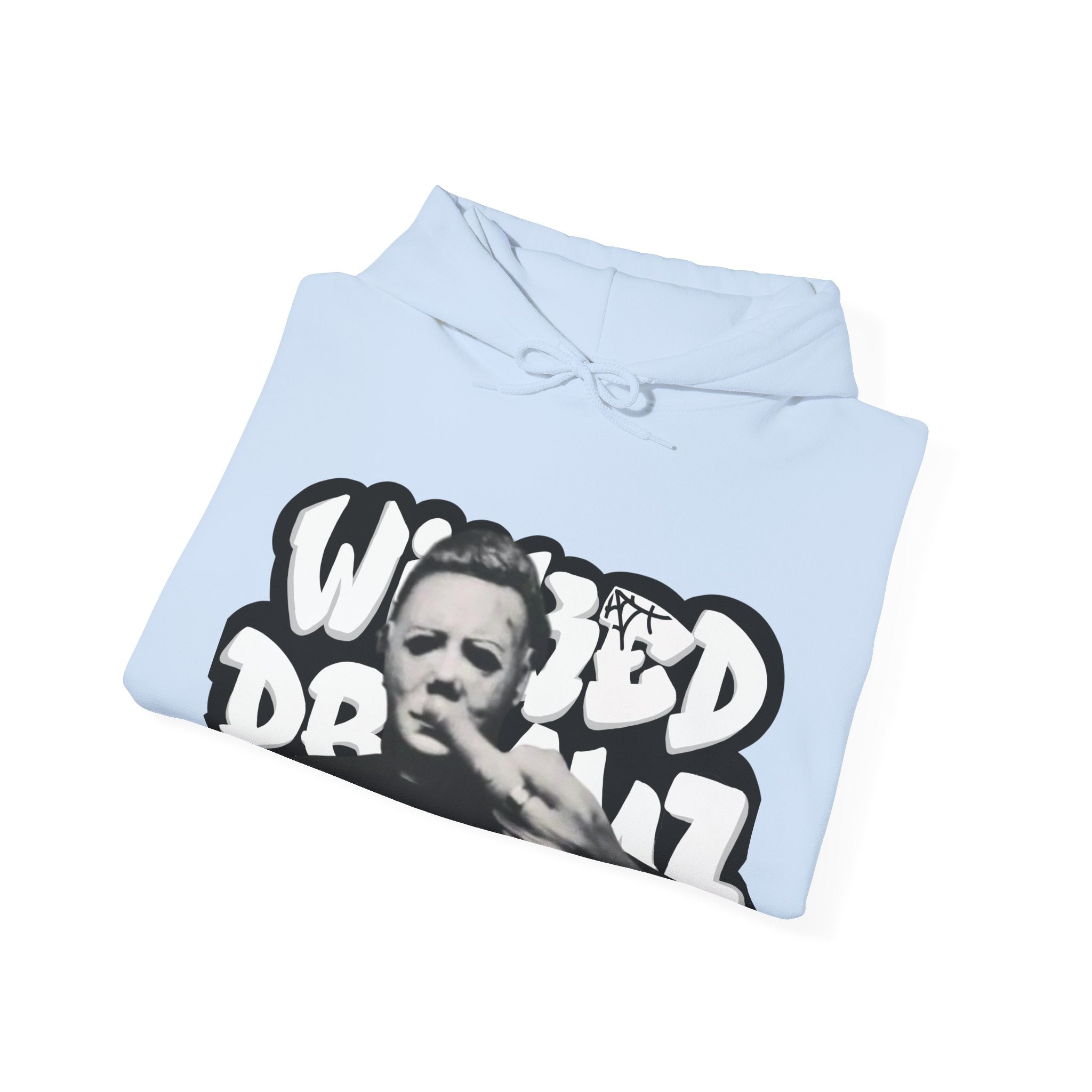 Wicked Dreamz Myers Hoodie, Unisex Heavy Blend Sweatshirt, Streetwear Sweatshirt, Cool Graphic Hoodie, Unique Gift for Music Lovers
