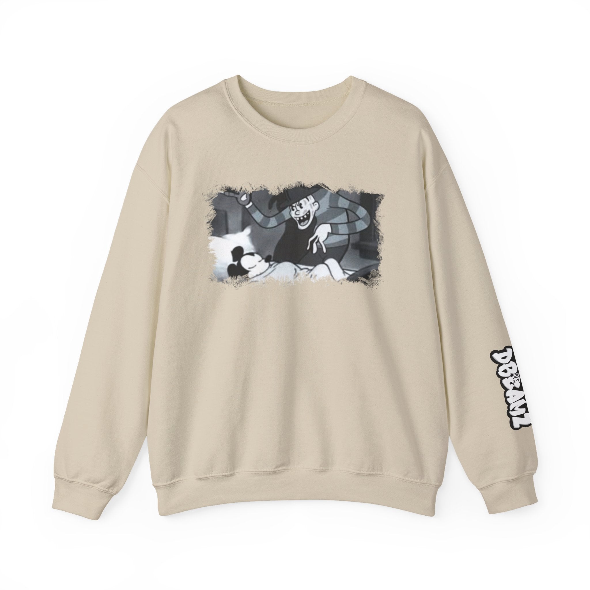 Vintage Cartoon-Inspired Unisex Crewneck Sweatshirt, Cozy Gift for Friends, Relaxed Style, Perfect for Casual Outings, Cartoon Lover Apparel