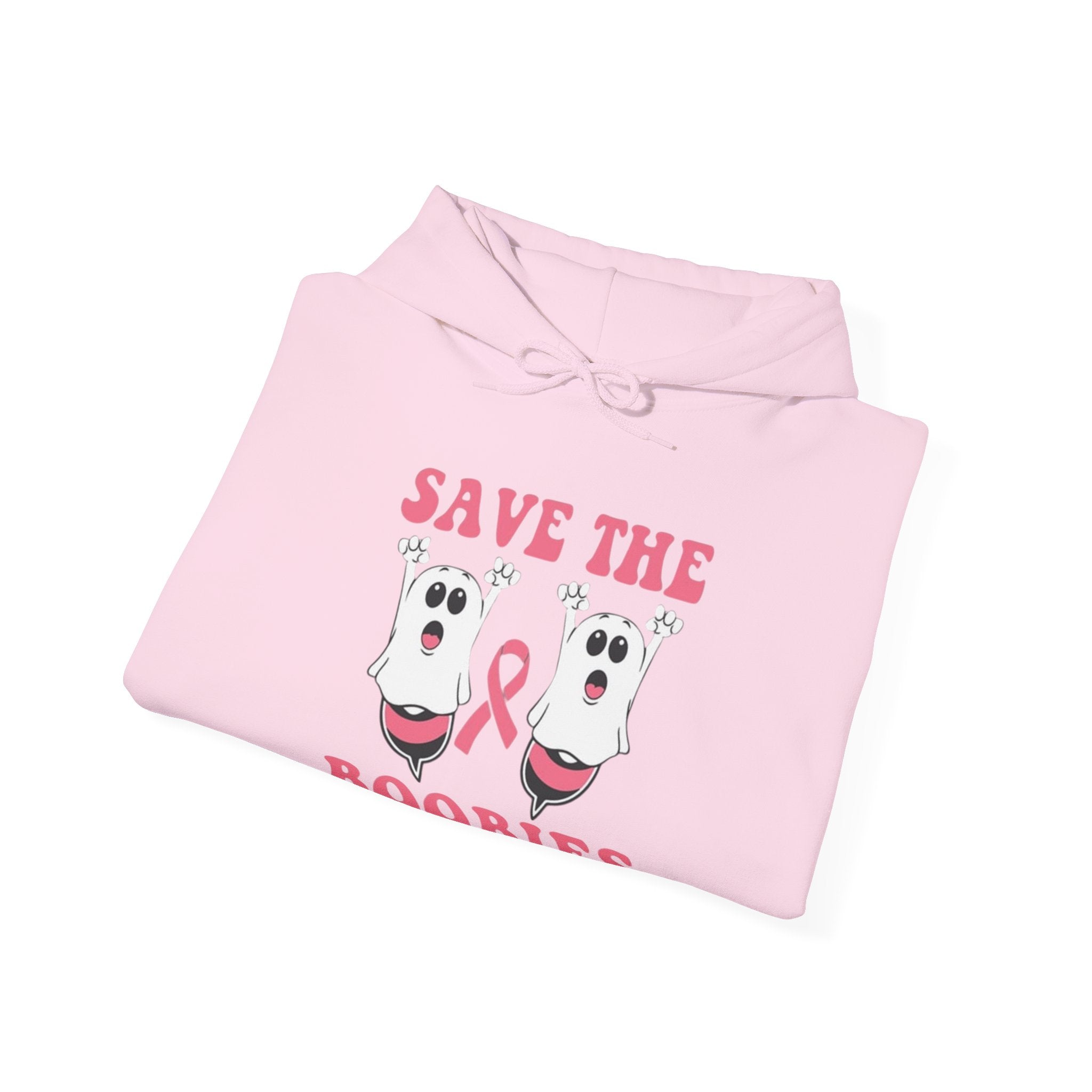 Save the Boobies Hooded Sweatshirt, Unisex Hoodie, Breast Cancer Awareness Sweatshirt, Funny Casual Wear, Gift for Her, Supportive Apparel