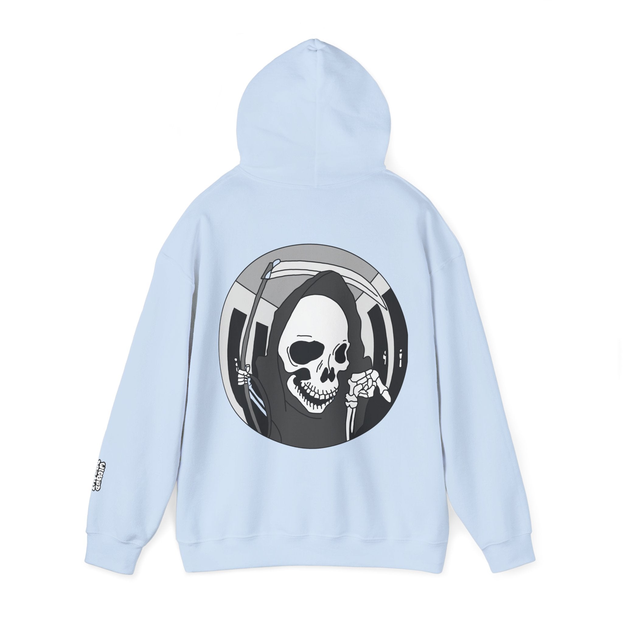 Gothic Grim Reaper Hoodie, Cozy Unisex Sweatshirt for Alternative Fashion Lovers, Perfect for Halloween & Casual Wear
