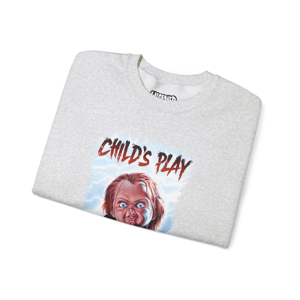 Child’s Play Horror Sweatshirt, Unisex Crewneck, Chucky Movie Merchandise, Halloween Gift, Cozy Horror Apparel