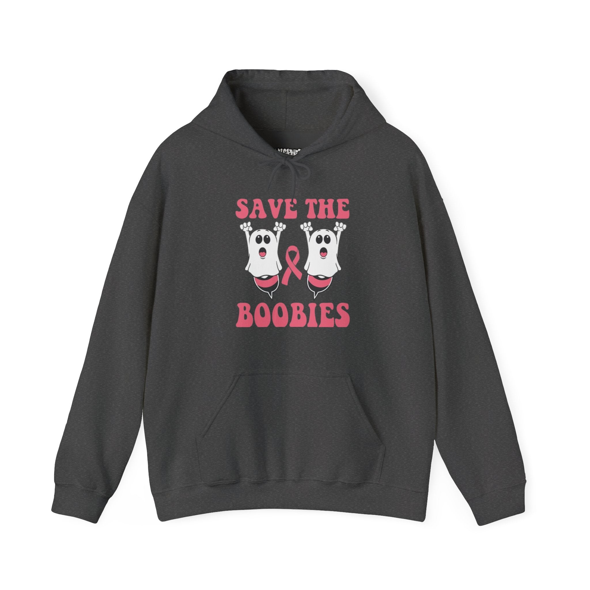 Save the Boobies Hooded Sweatshirt, Unisex Hoodie, Breast Cancer Awareness Sweatshirt, Funny Casual Wear, Gift for Her, Supportive Apparel