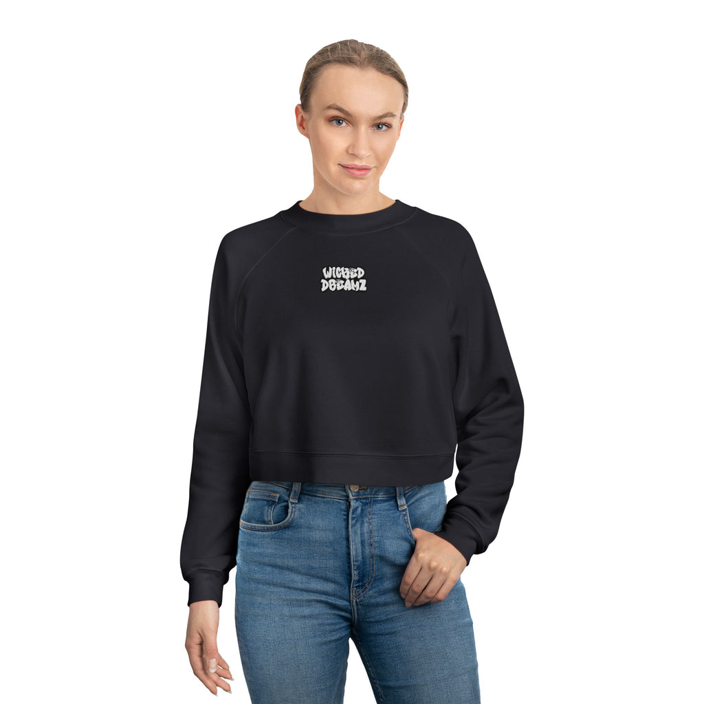 Wicked Dreamz Cropped Fleece Sweatshirt, Casual Layering Pullover, Gift for Her, Fall Fashion Essential, Cozy Lounge Sweater