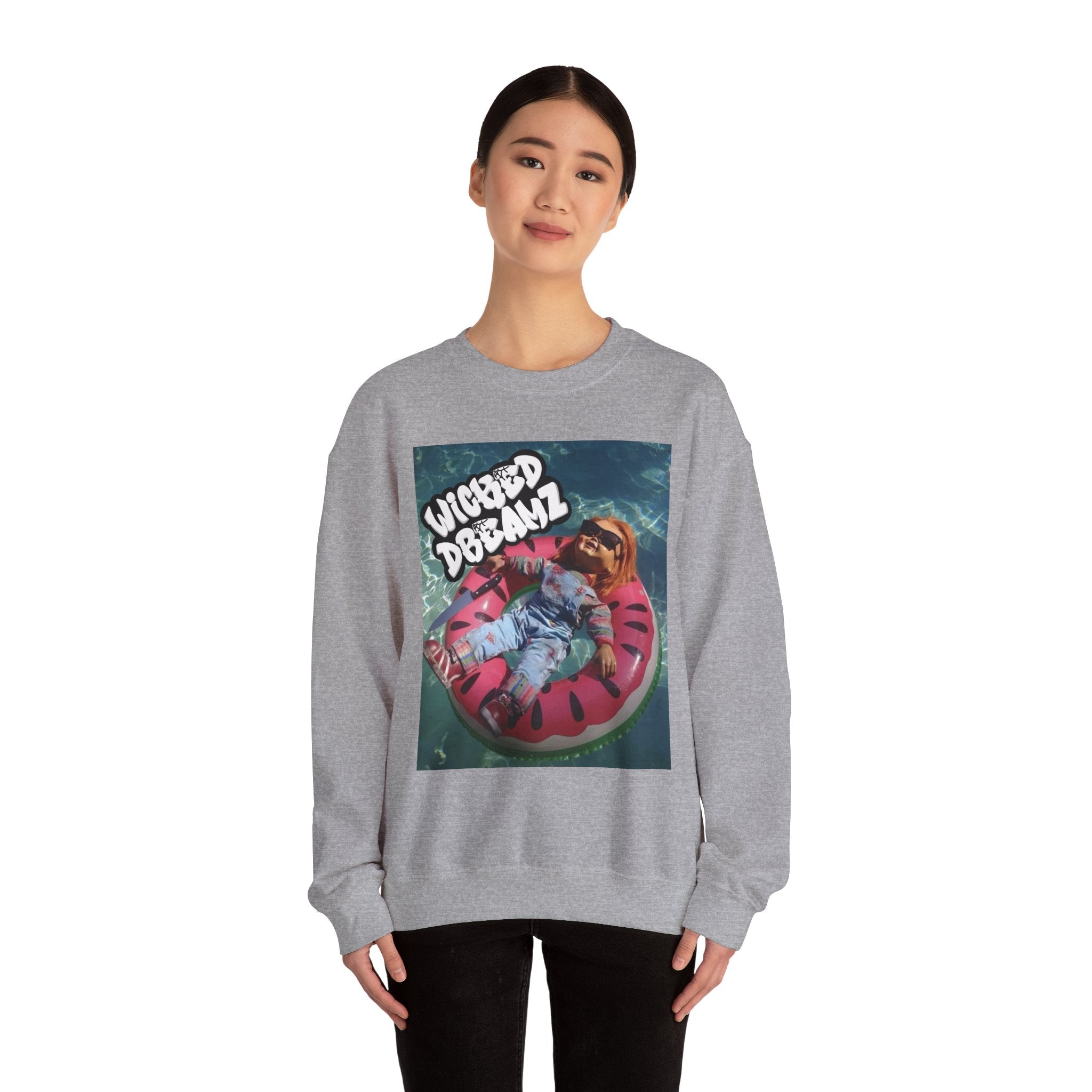 Chill Vibes Sweatshirt - Unisex Heavy Blend Crewneck, Cozy Streetwear, Fun Gift for Friends, Casual Outfit, Everyday Comfort